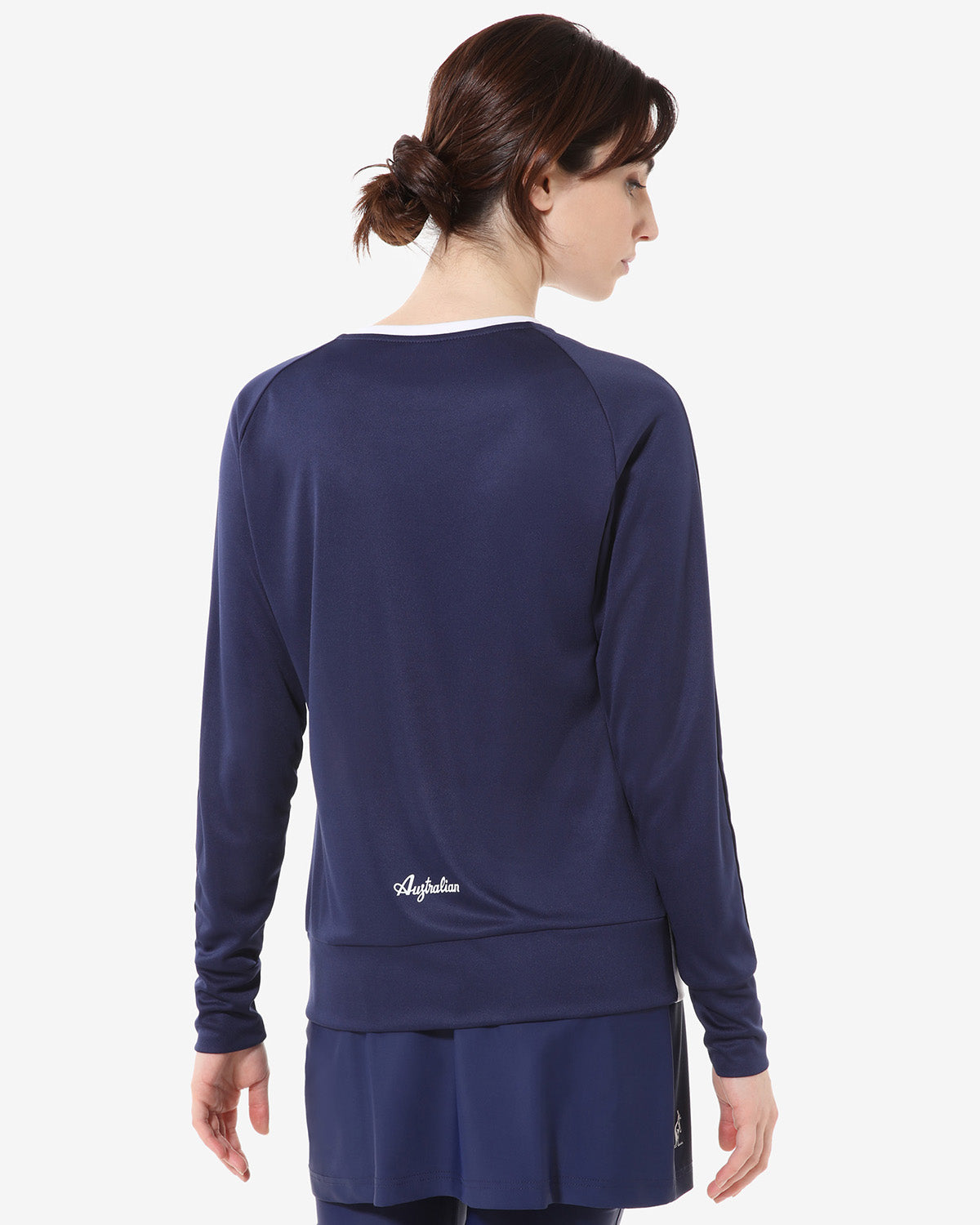 australian-ice-tennis-t-shirt-manica-lunga-blu-cosmo image 3