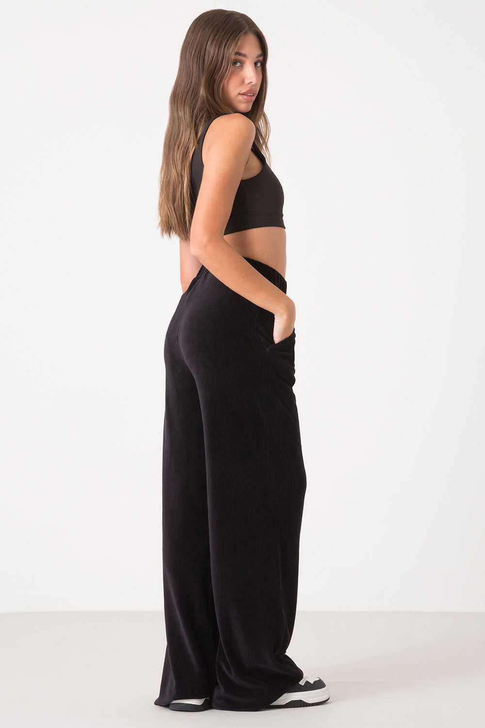 dimensione-danza-pantalone-ampio-in-velluto-leggero-a-coste-donna image 7