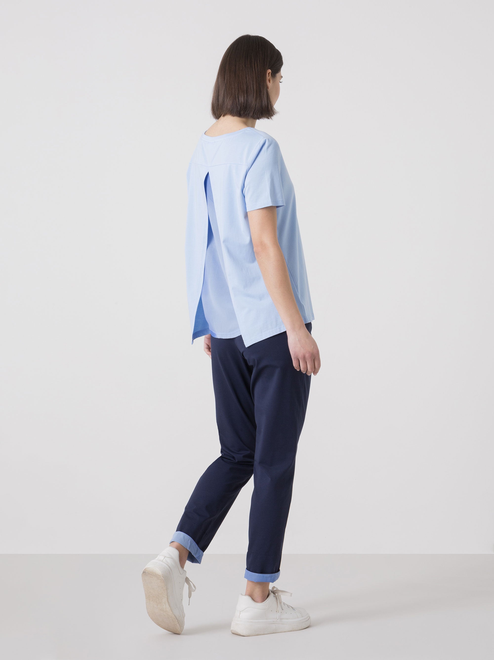dimensione-danza-t-shirt-donna-modal-jersey-stretch-con-inserto-georgette image 8