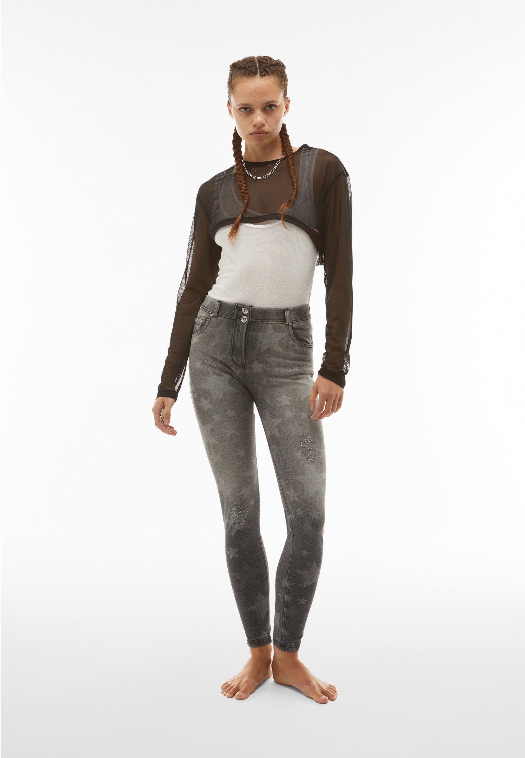 freddy-wr-up-jeans-donna-navetta-stampa-stelle-distressed-skinny image 2