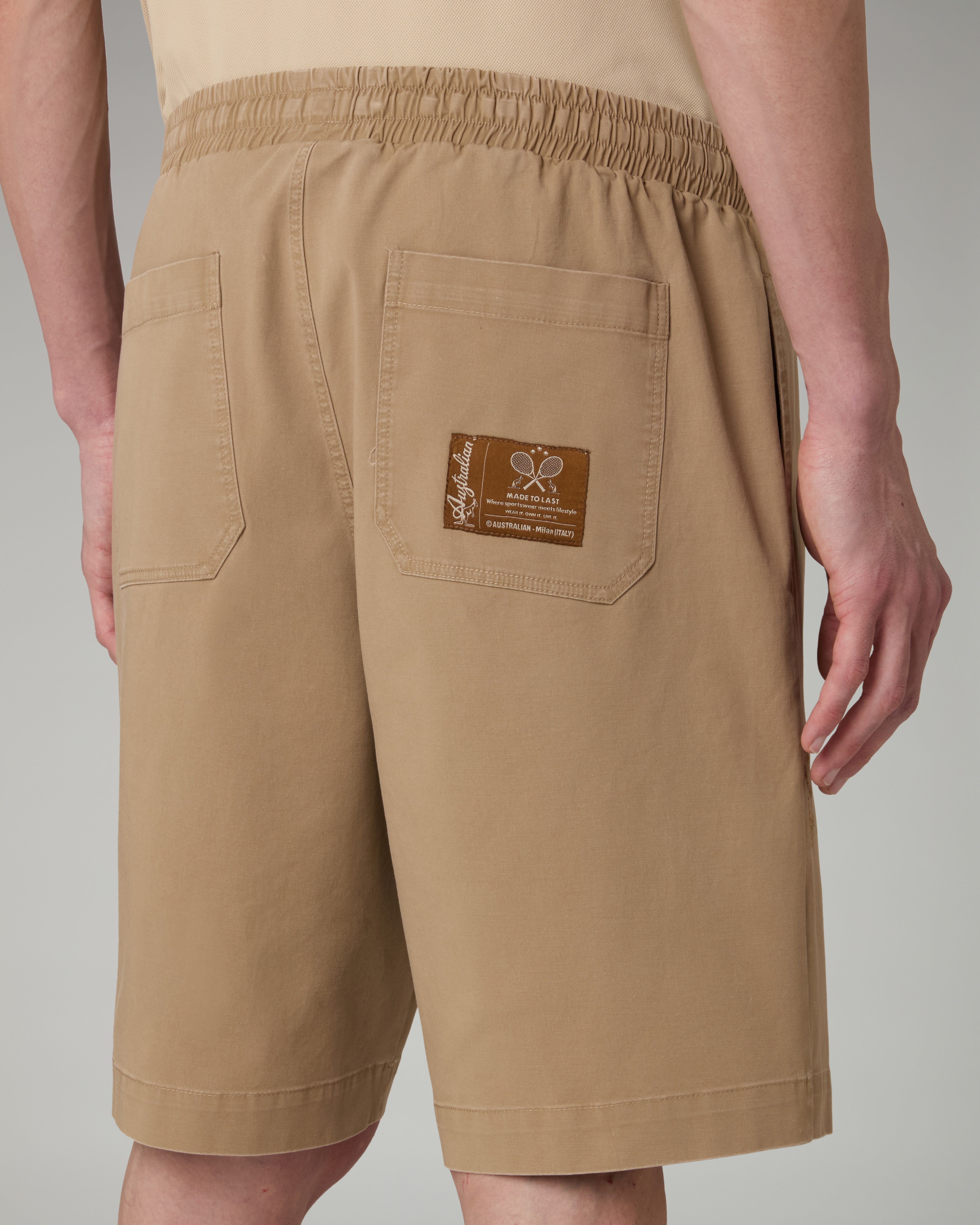 australian-doric-twill-short-caramello-in-cotone image 4