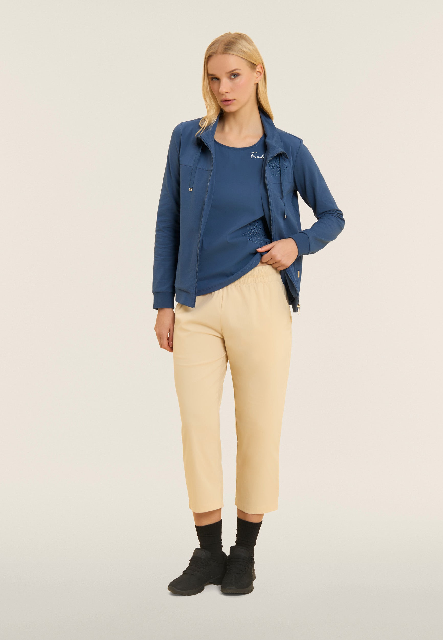 freddy-pantaloni-cropped-regular-in-popeline-elasticizzato image 2
