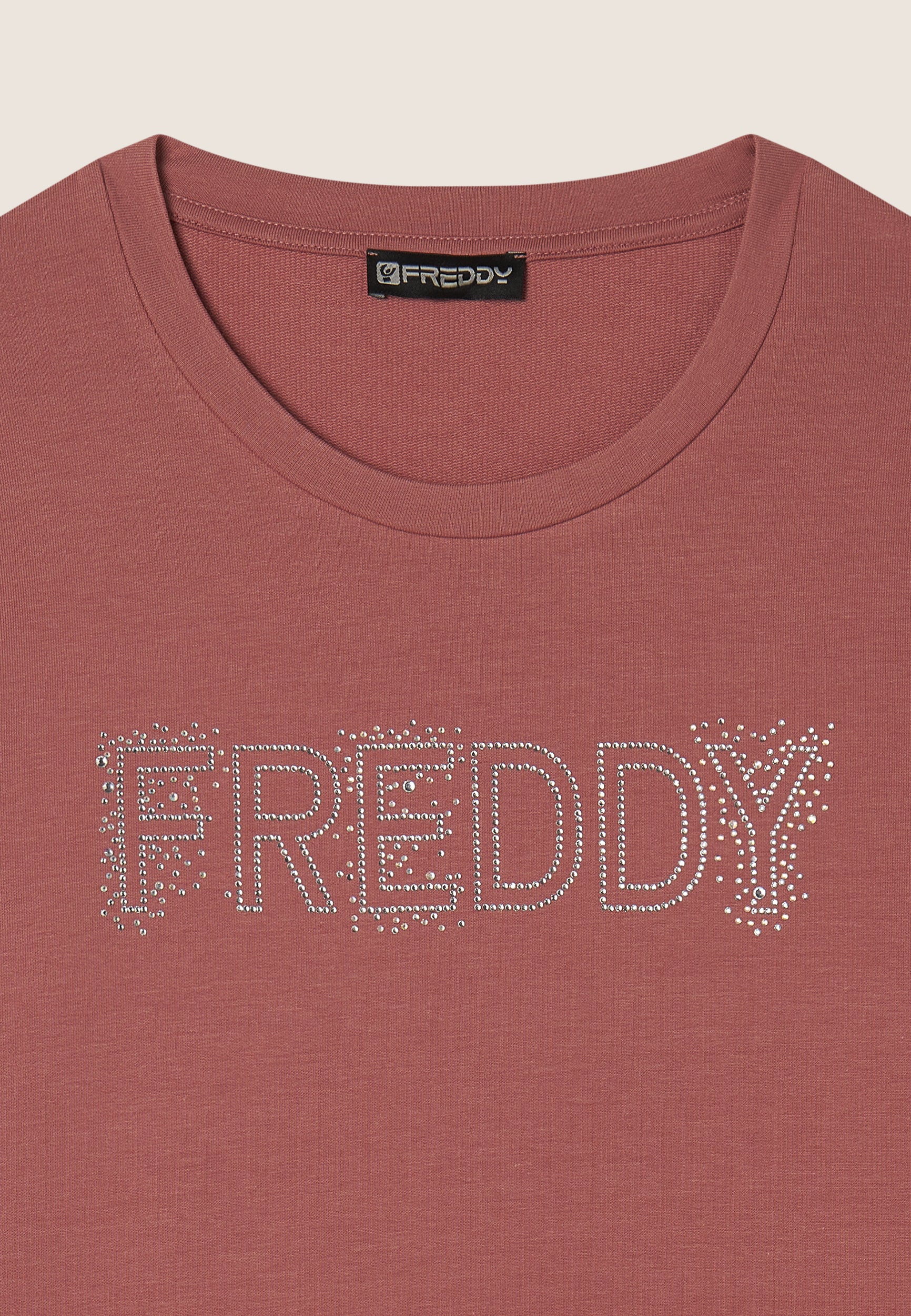 freddy-felpa-girocollo-donna-logo-freddy-in-strass image 7