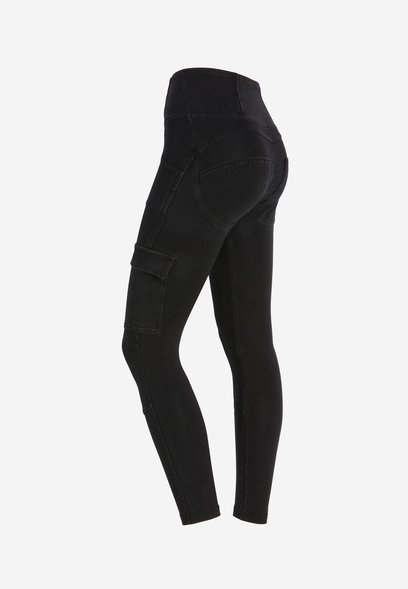 freddy-wr-up-jeggings-cargo-vita-alta-7-8-donna-effetto-denim image 7