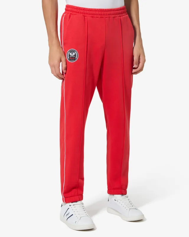australian-tennis-crew-track-pant-pantalone-tuta-invernale-rosso-vivo-made-in-it image 1