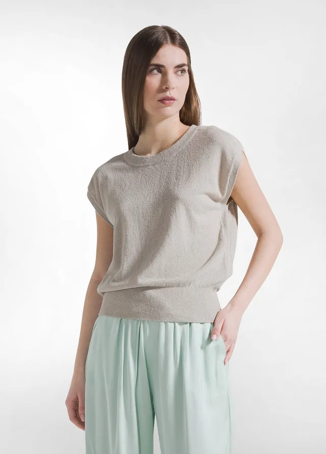 deha-d42383-top-sportivo-stretch-aderente-beige image 1