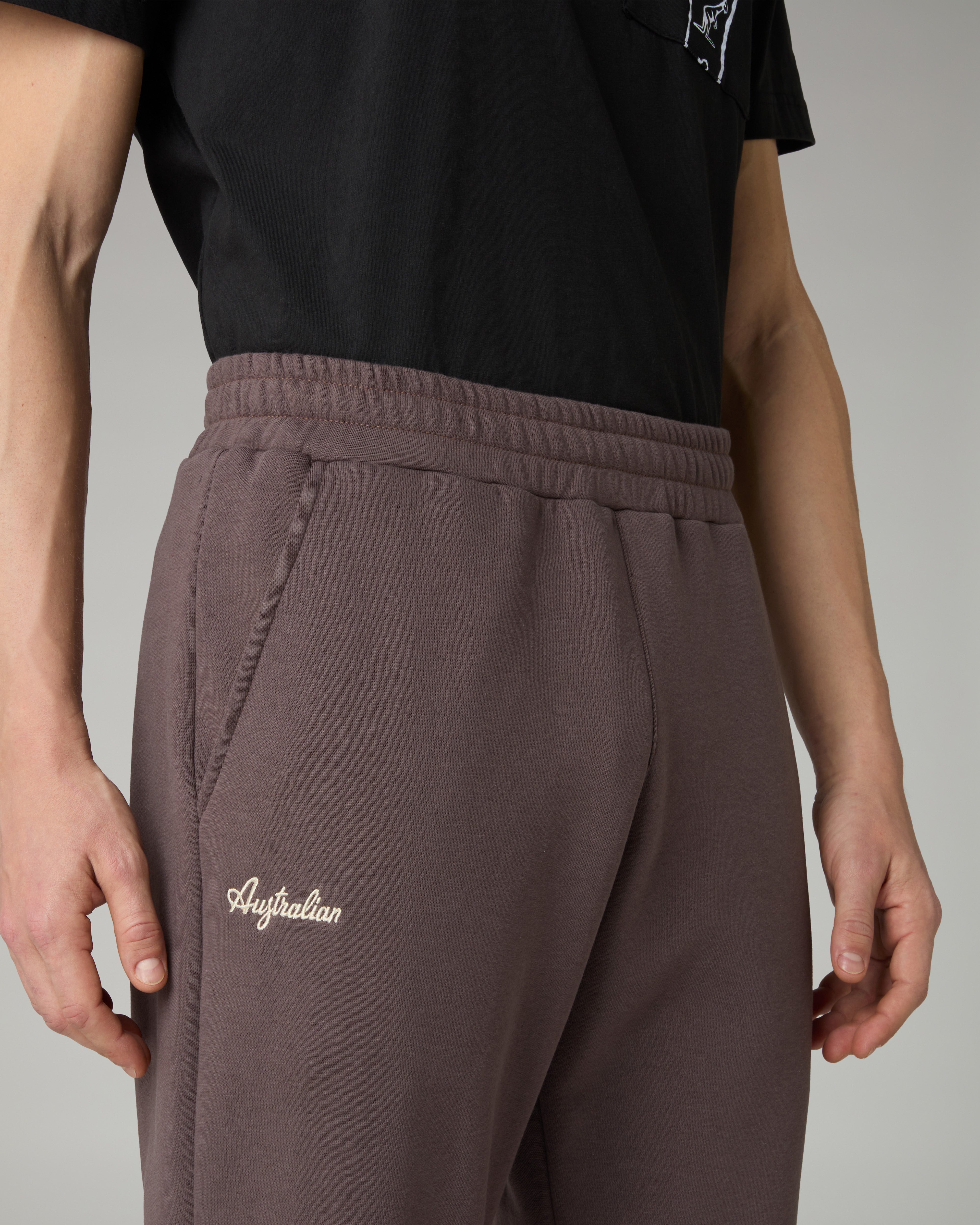 australian-essential-pantaloni-tuta-in-felpa-caff image 3