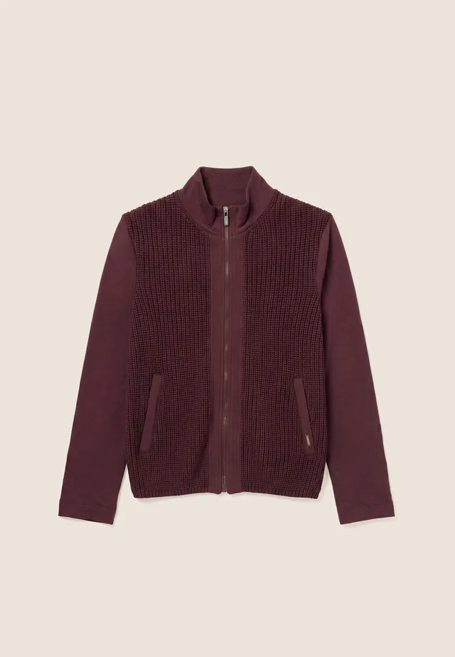 freddy-felpa-donna-slim-in-tricot-a-coste-con-collo-a-lupetto-full-zip image 1