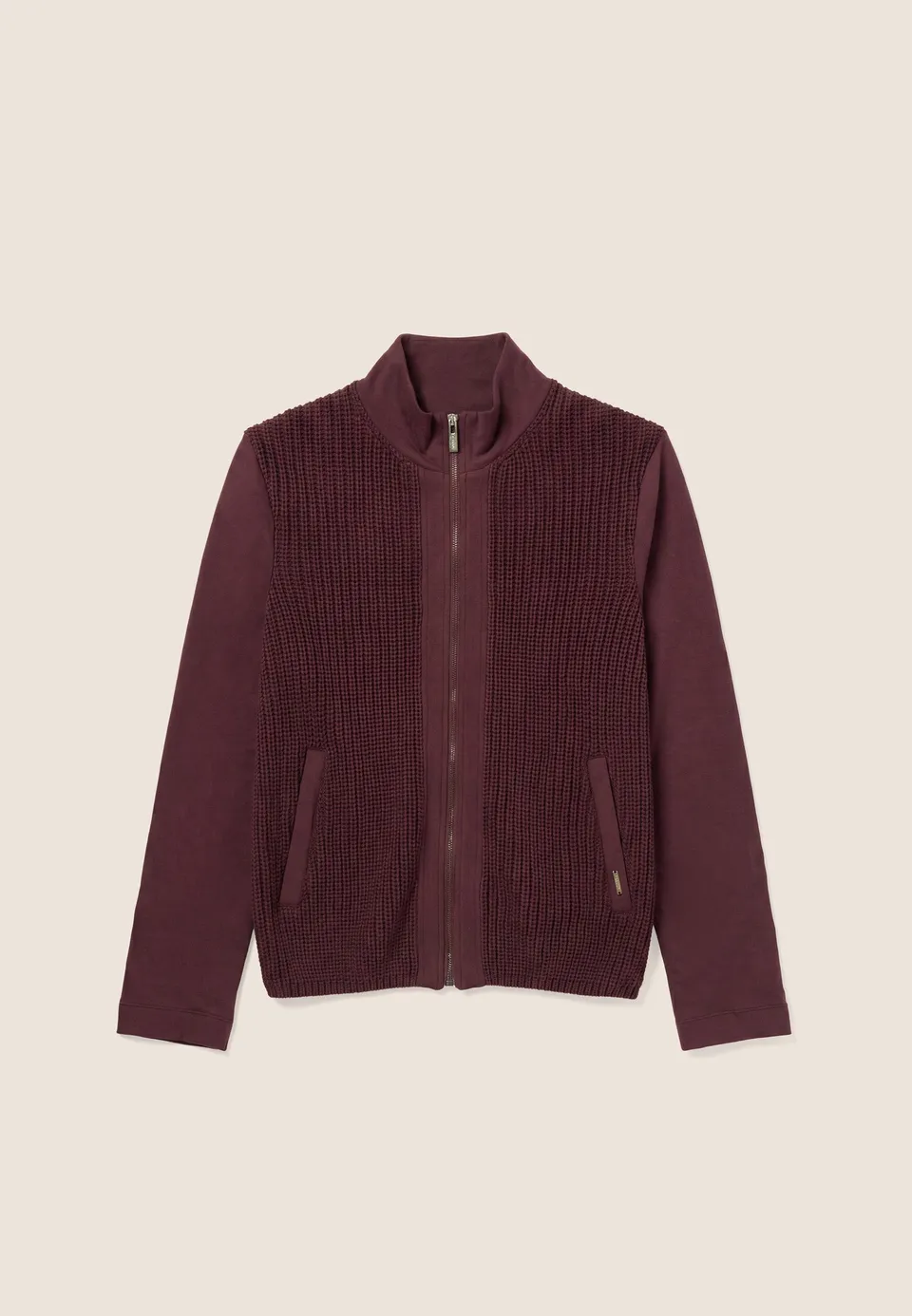 freddy-felpa-donna-slim-in-tricot-a-coste-con-collo-a-lupetto-full-zip image 1