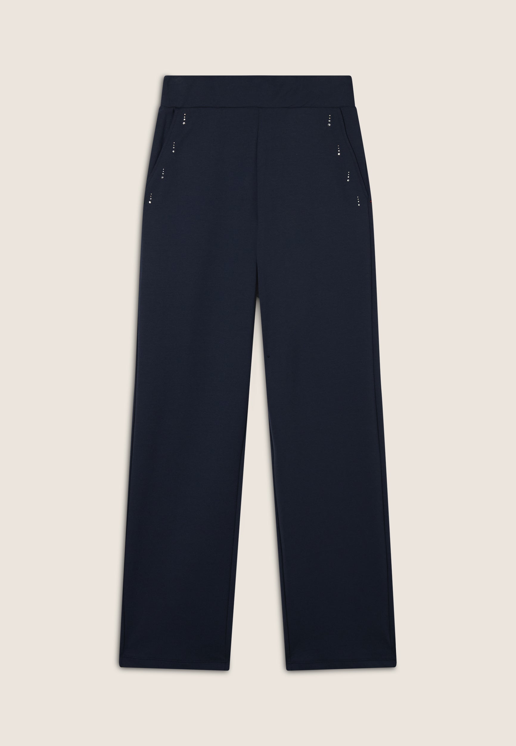 freddy-wr-up-pantaloni-comfort-fit-gamba-dritta-in-french-terry-modal-con-strass image 5