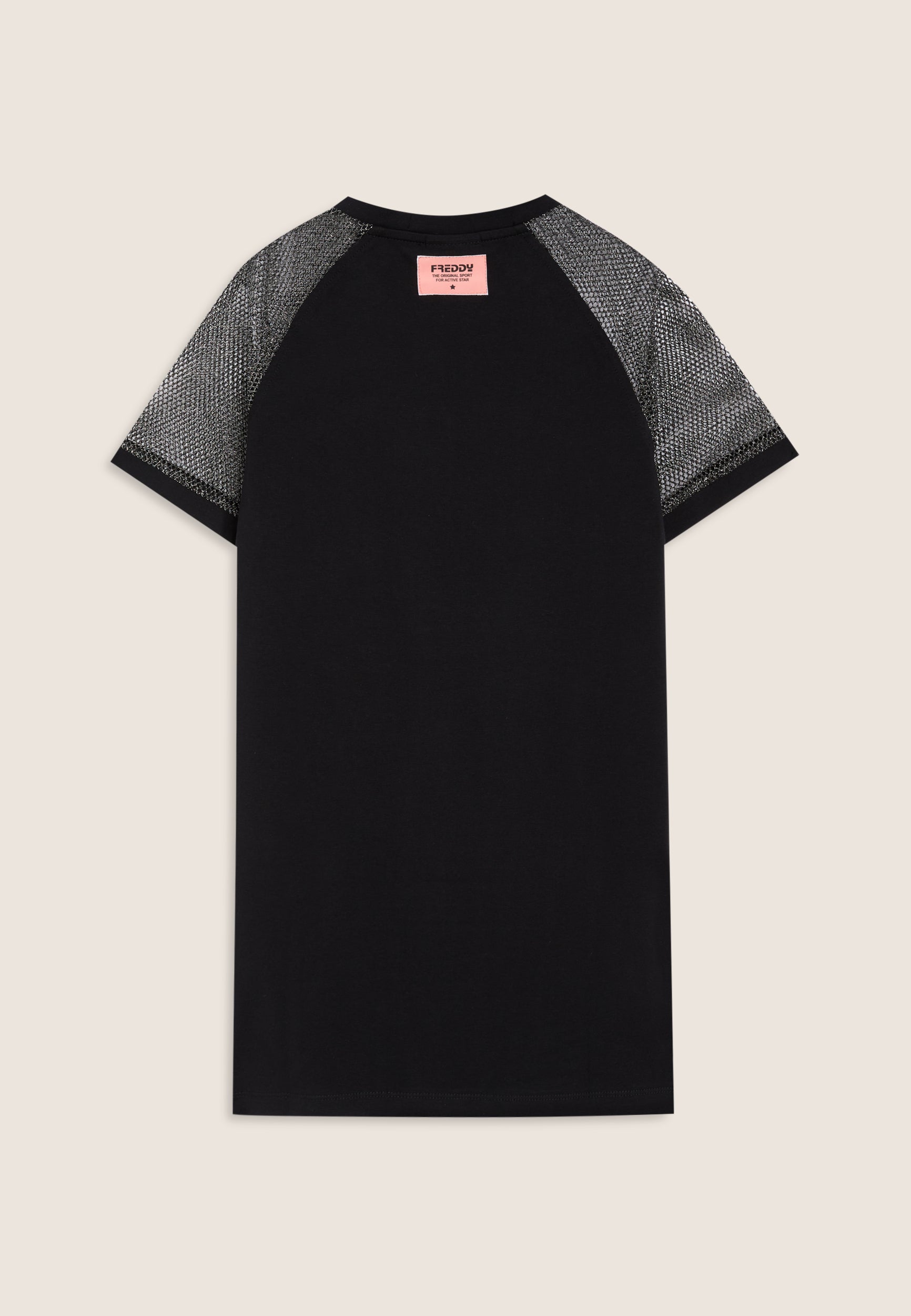 freddy-wr-up-vestitino-bambina-maxi-t-shirt-con-maniche-in-mesh-lurex image 2