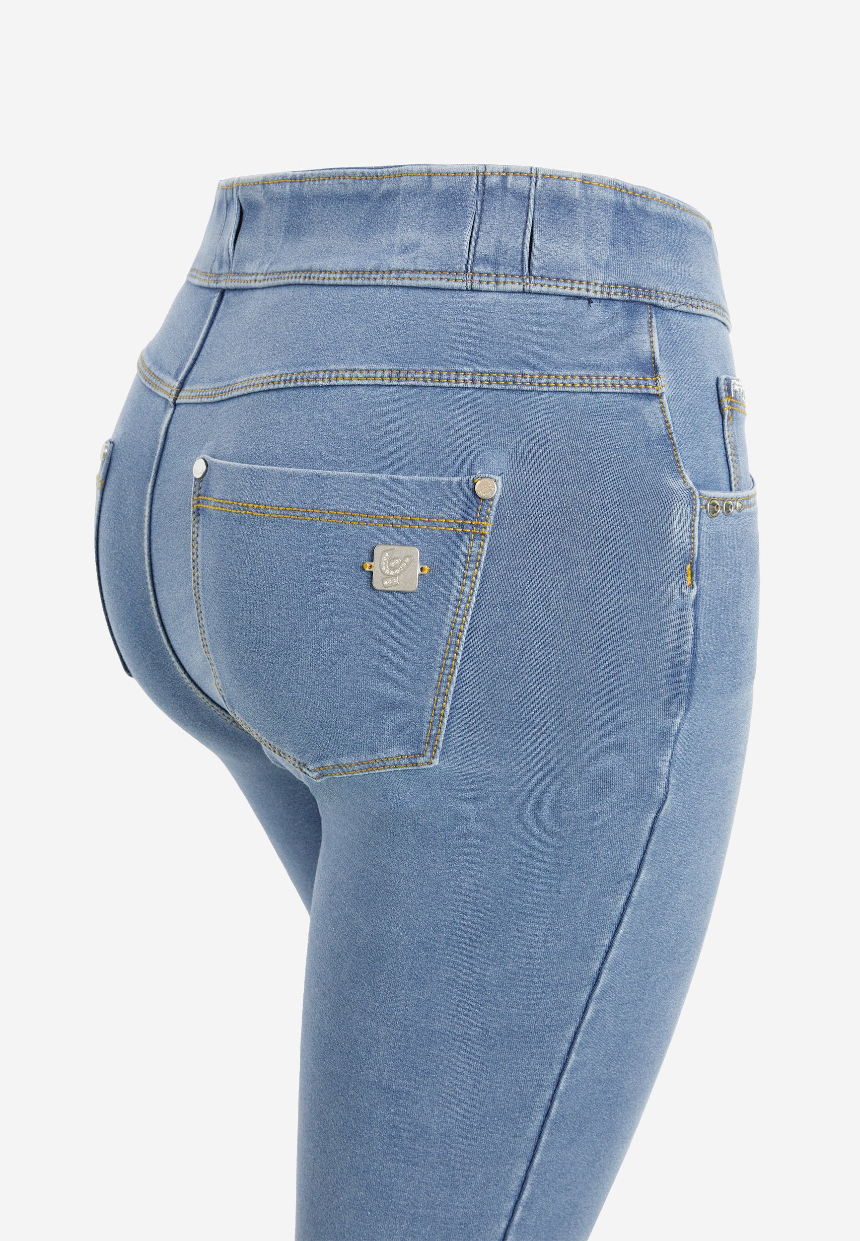 freddy-n-o-w-pantaloni-skinny-vita-media-in-jersey-denim image 8