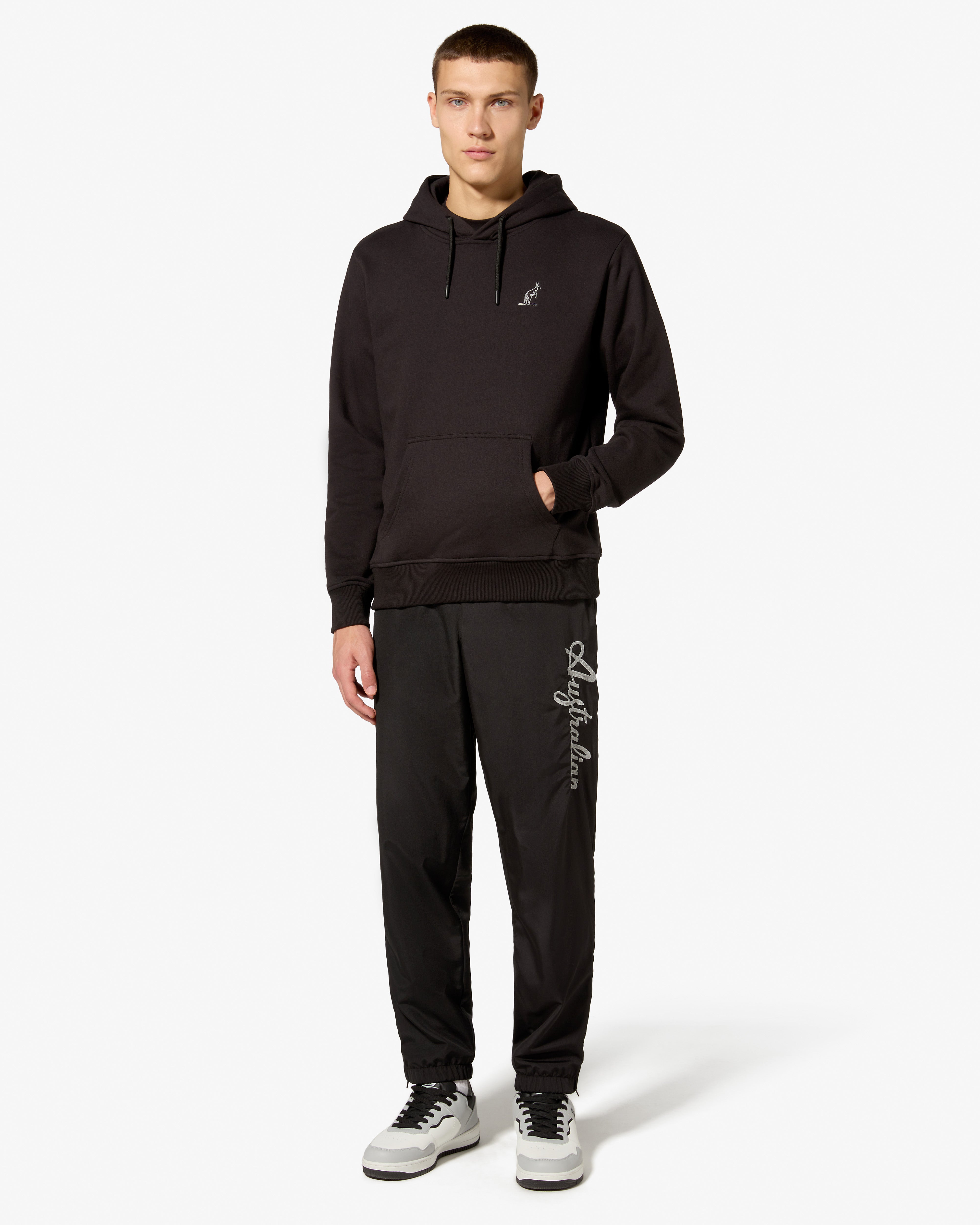 australian-reflective-logo-hoodie-felpa-con-cappuccio-nero image 2
