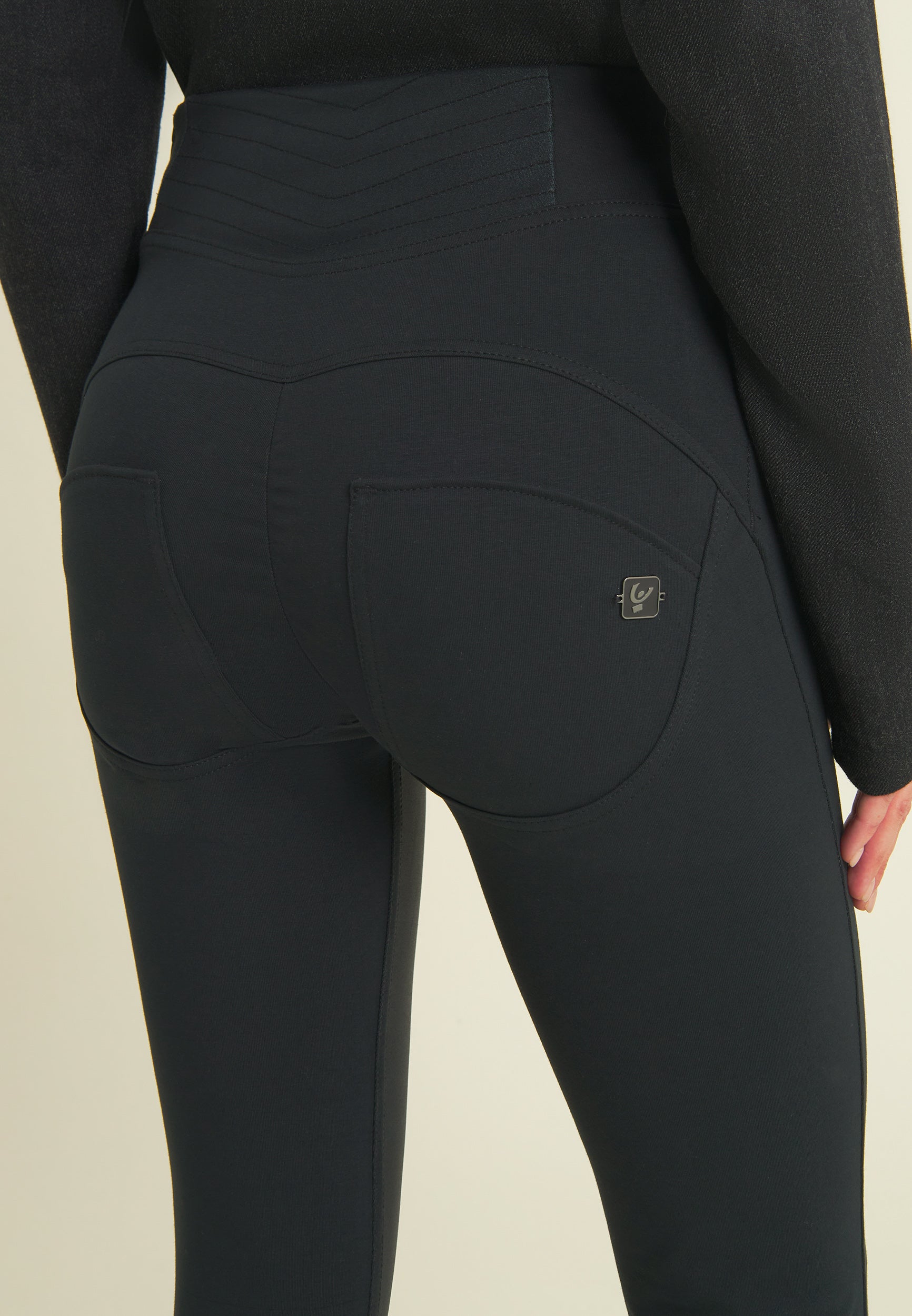 freddy-pantaloni-wr-up-superskinny-7-8-vita-alta-con-tessuti-a-contrasto image 5