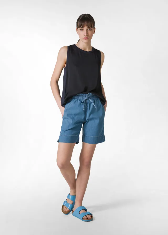 deha-shorts-in-denim-lyocell-blu image 1