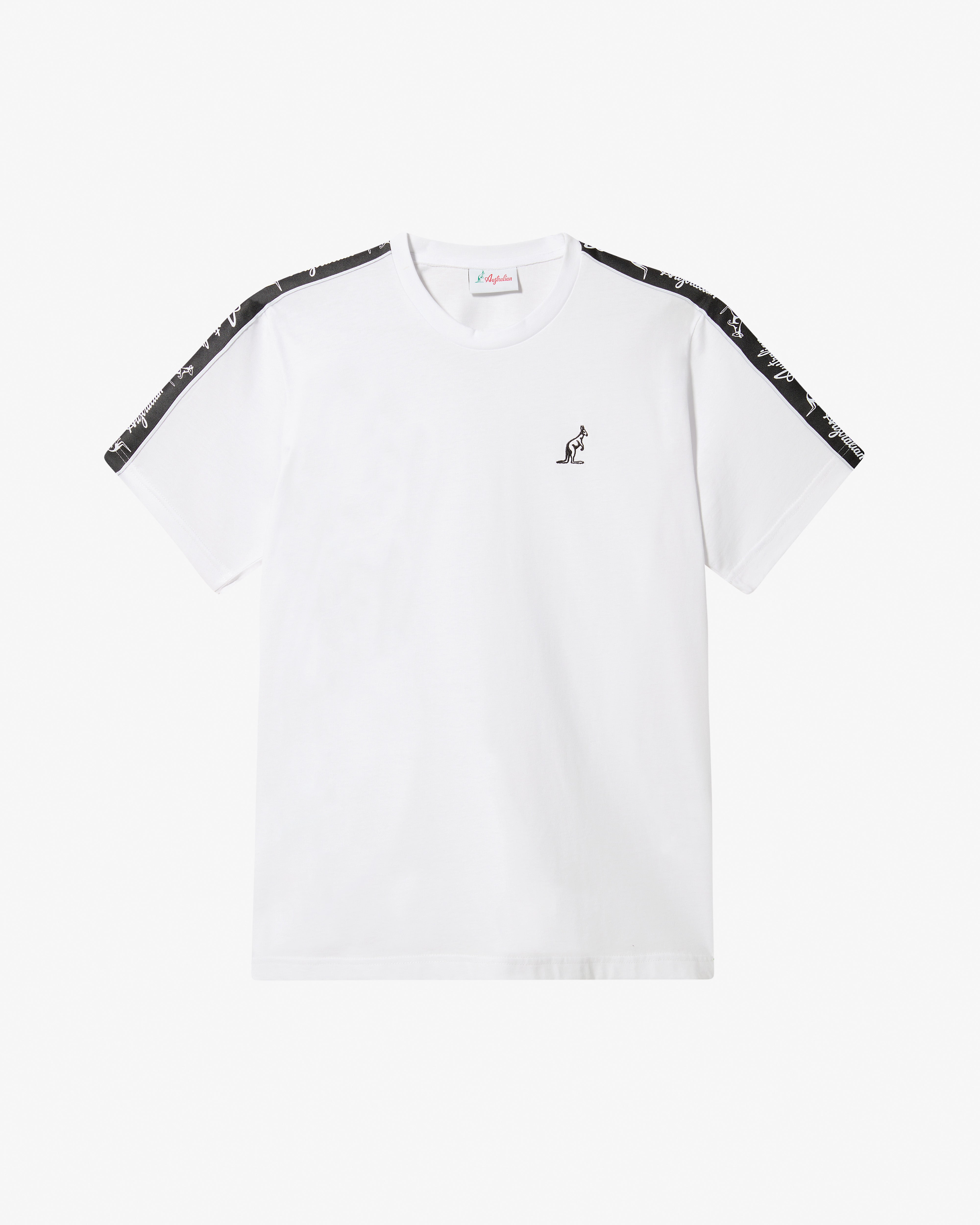 australian-tape-t-shirt-in-cotone-bianco-regular-fit image 5
