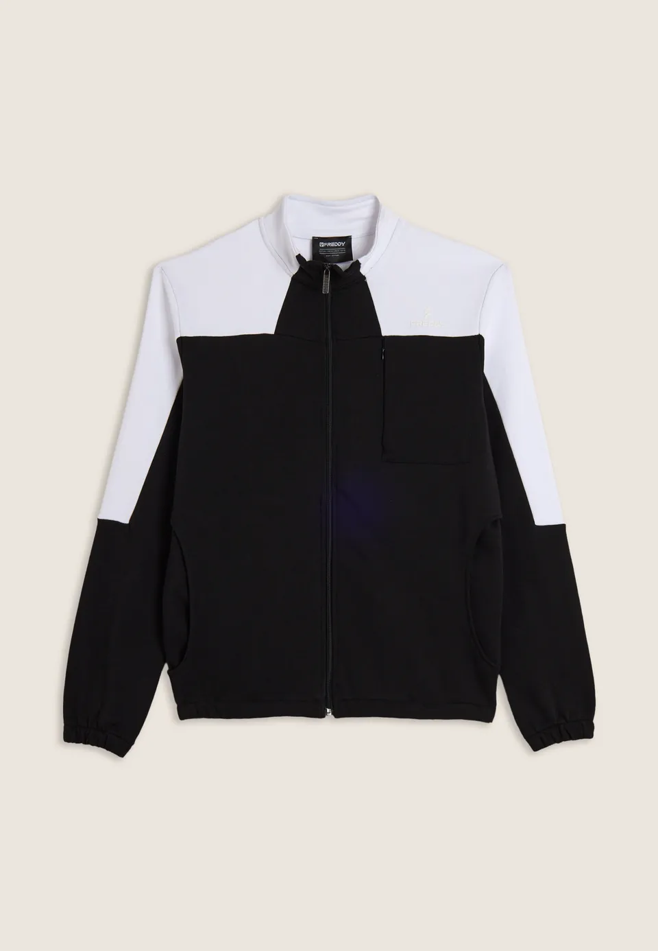 freddy-felpa-zip-collo-alto-blocchi-colore-100-cotone image 1