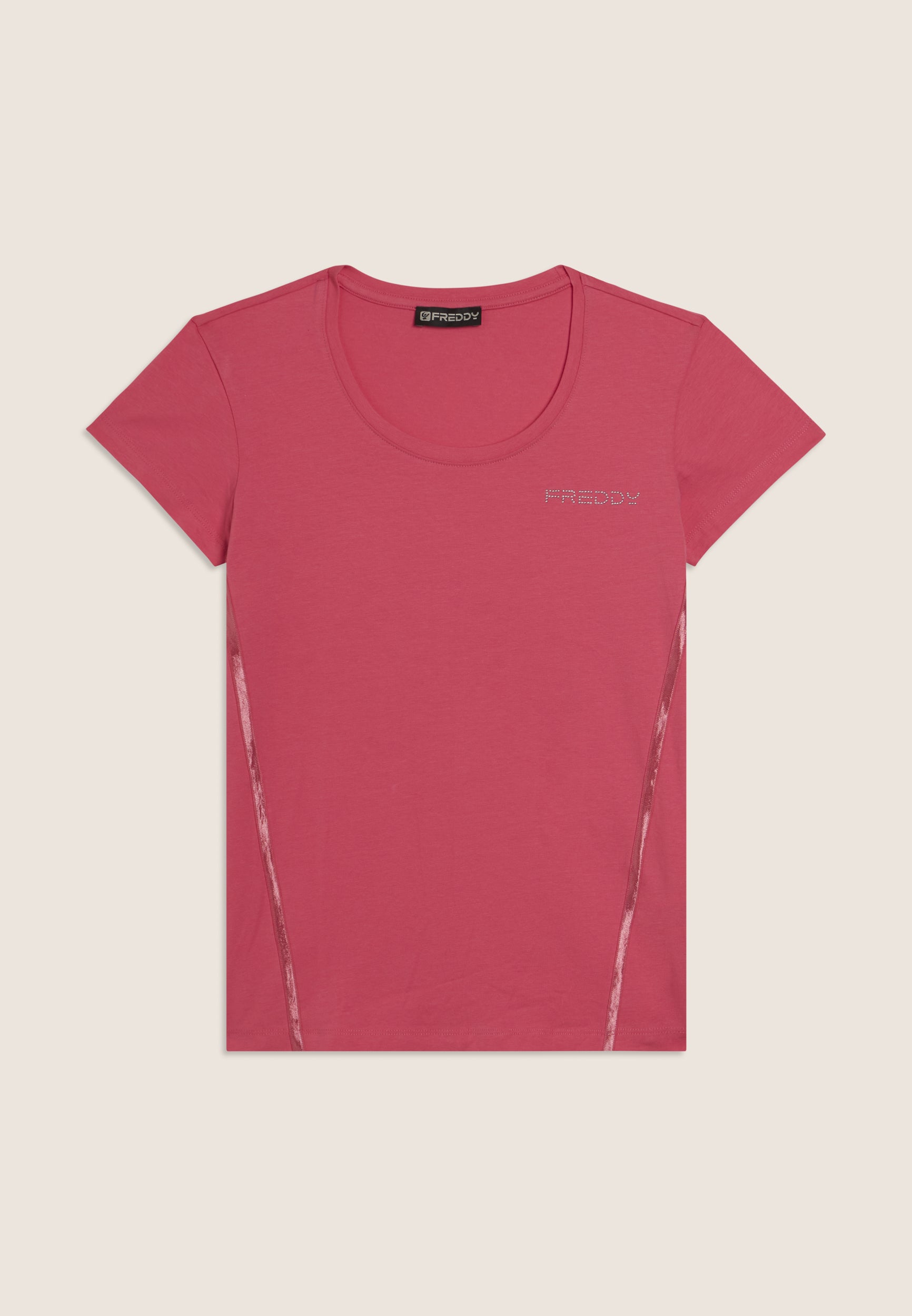 freddy-t-shirt-donna-manica-corta-logo-perline-con-inserti-elastici image 6