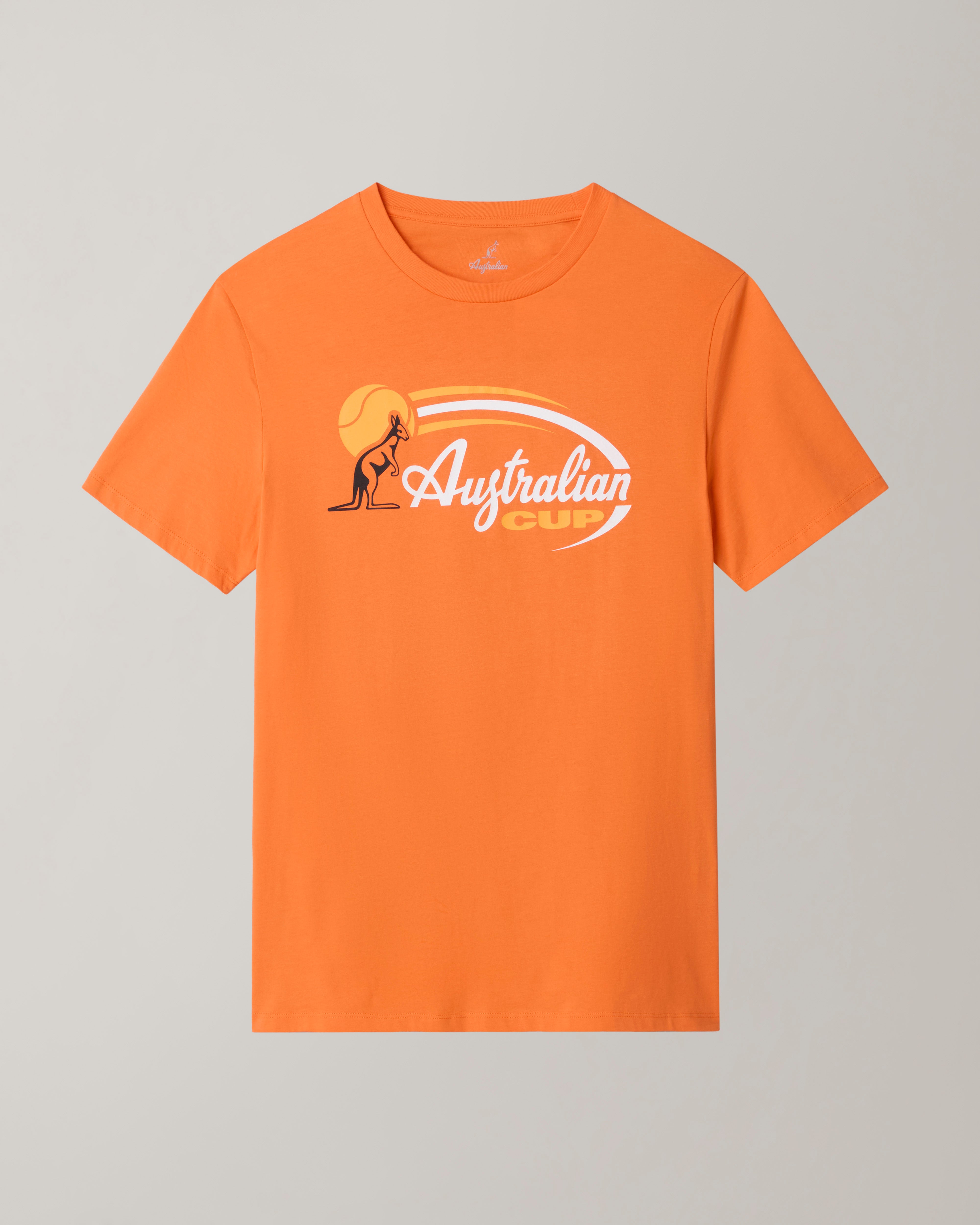 australian-cup-t-shirt-arancio-acceso-in-cotone-regular image 4
