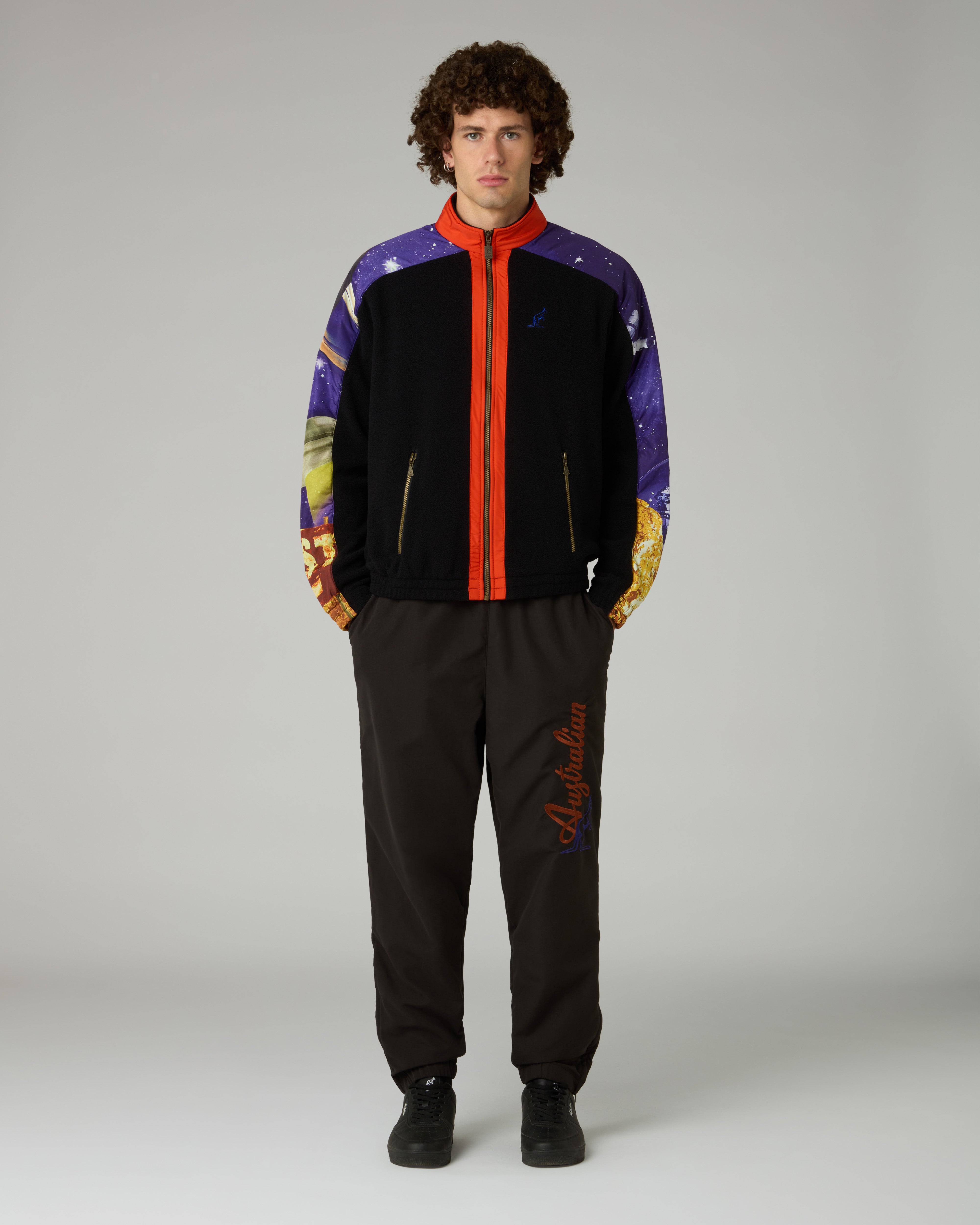 australian-rust-bumper-track-pant-pantalone-microtouch-nero-con-zip image 2