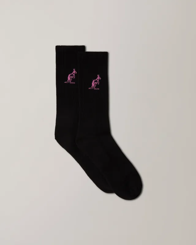 australian-cotton-socks-calze-tennis-cotone-nero-giacinto image 1