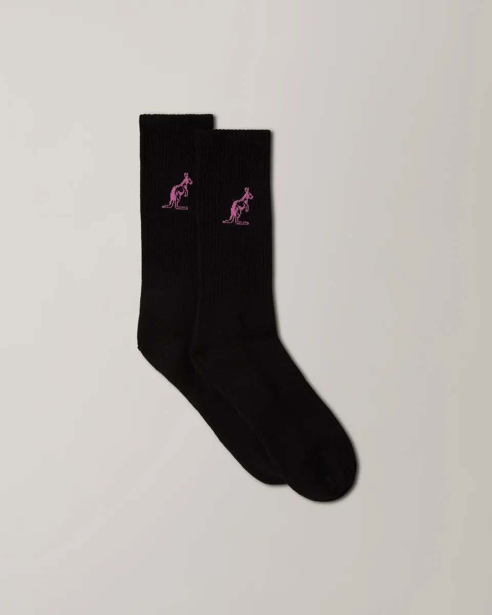 australian-cotton-socks-calze-tennis-cotone-nero-giacinto image 1