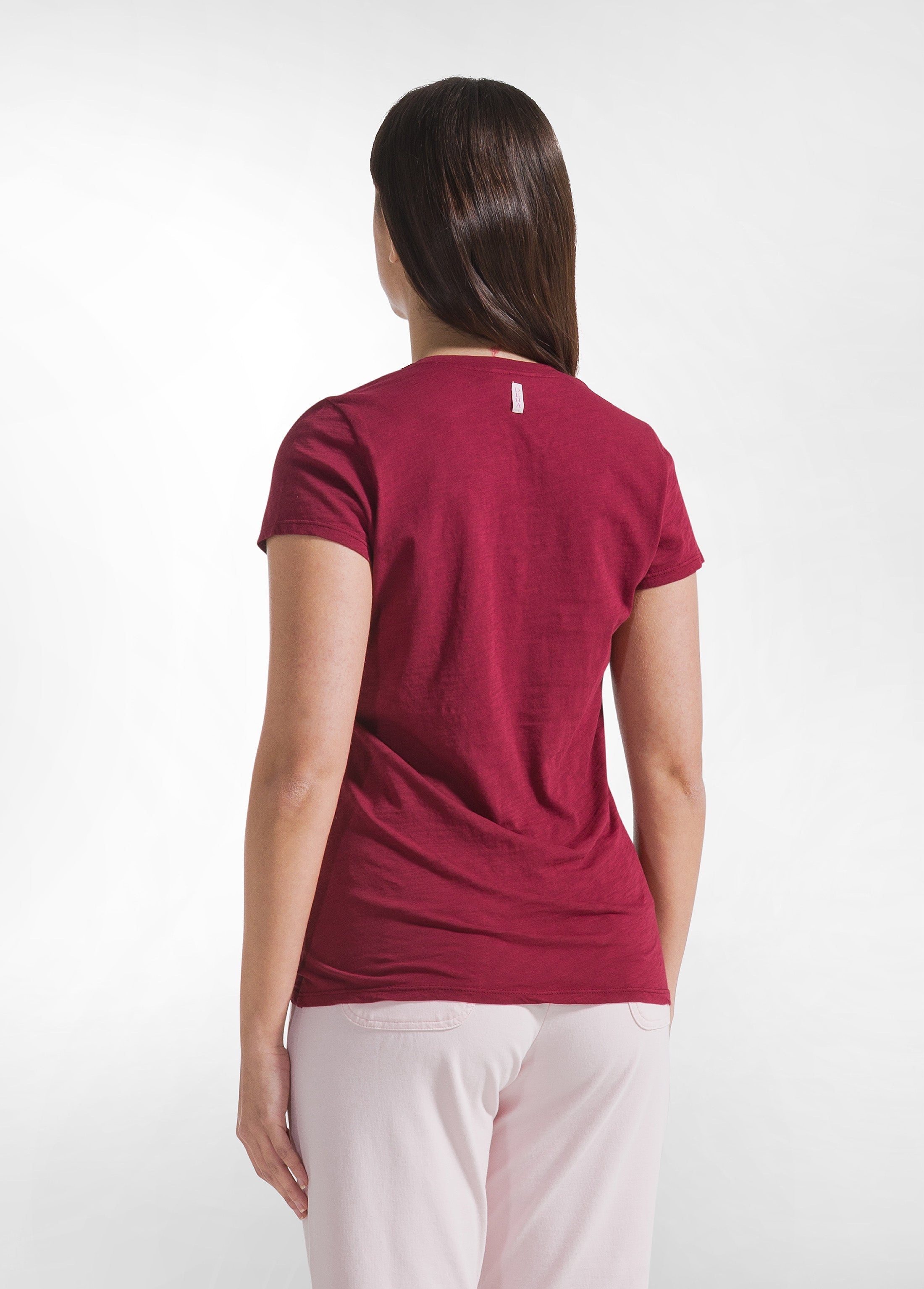 deha-d42511-t-shirt-flamm-scollo-a-v-rosso image 2