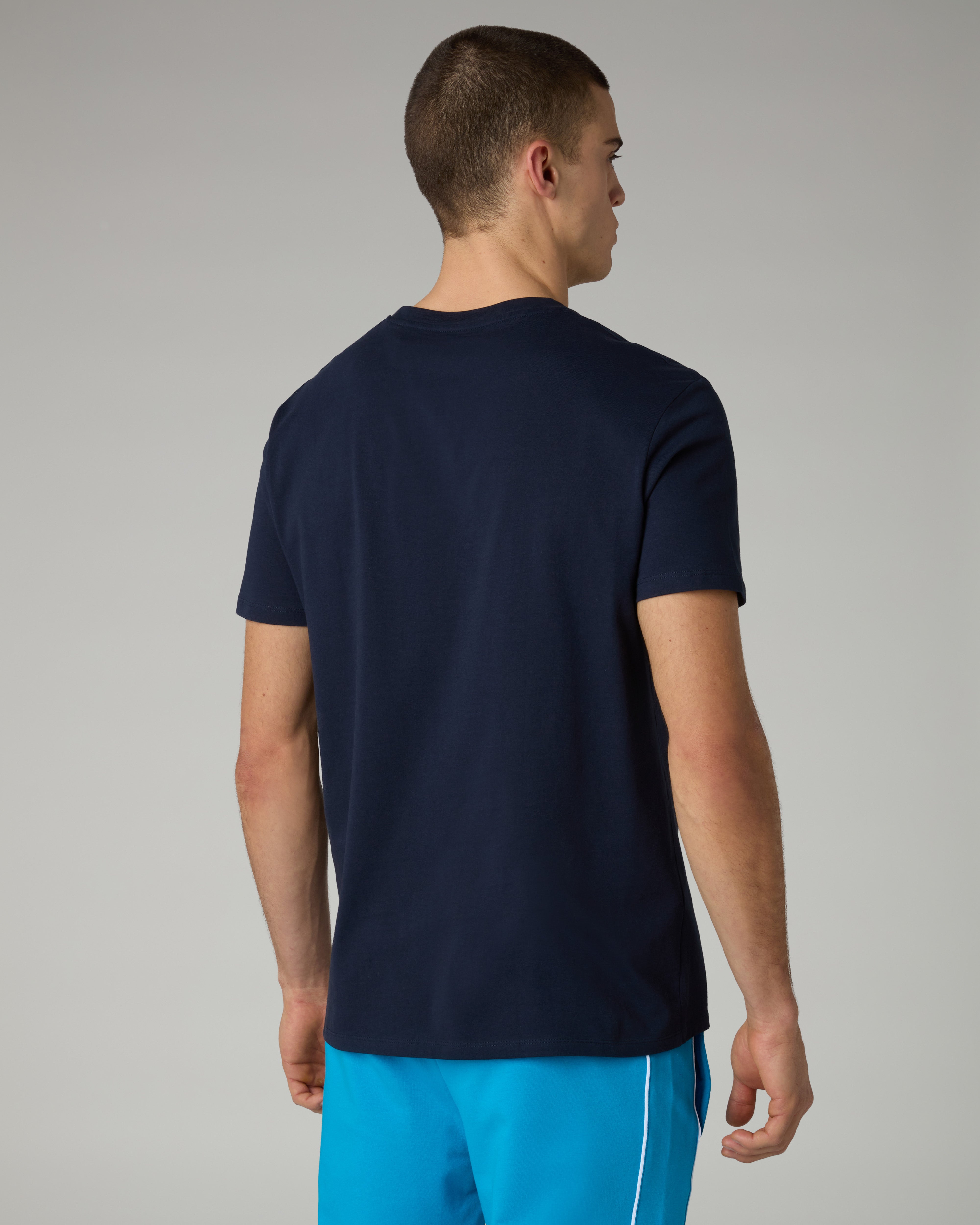 australian-league-cotton-t-shirt-blu-navy-stampa-petto image 3