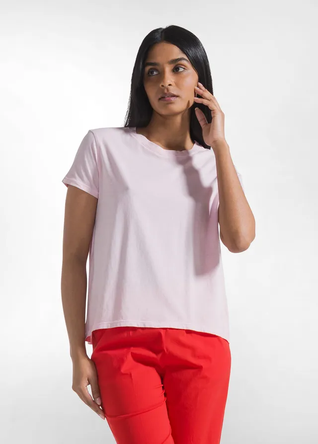 deha-t-shirt-effetto-sfumato-in-cotone-organico-rosa-2 image 1