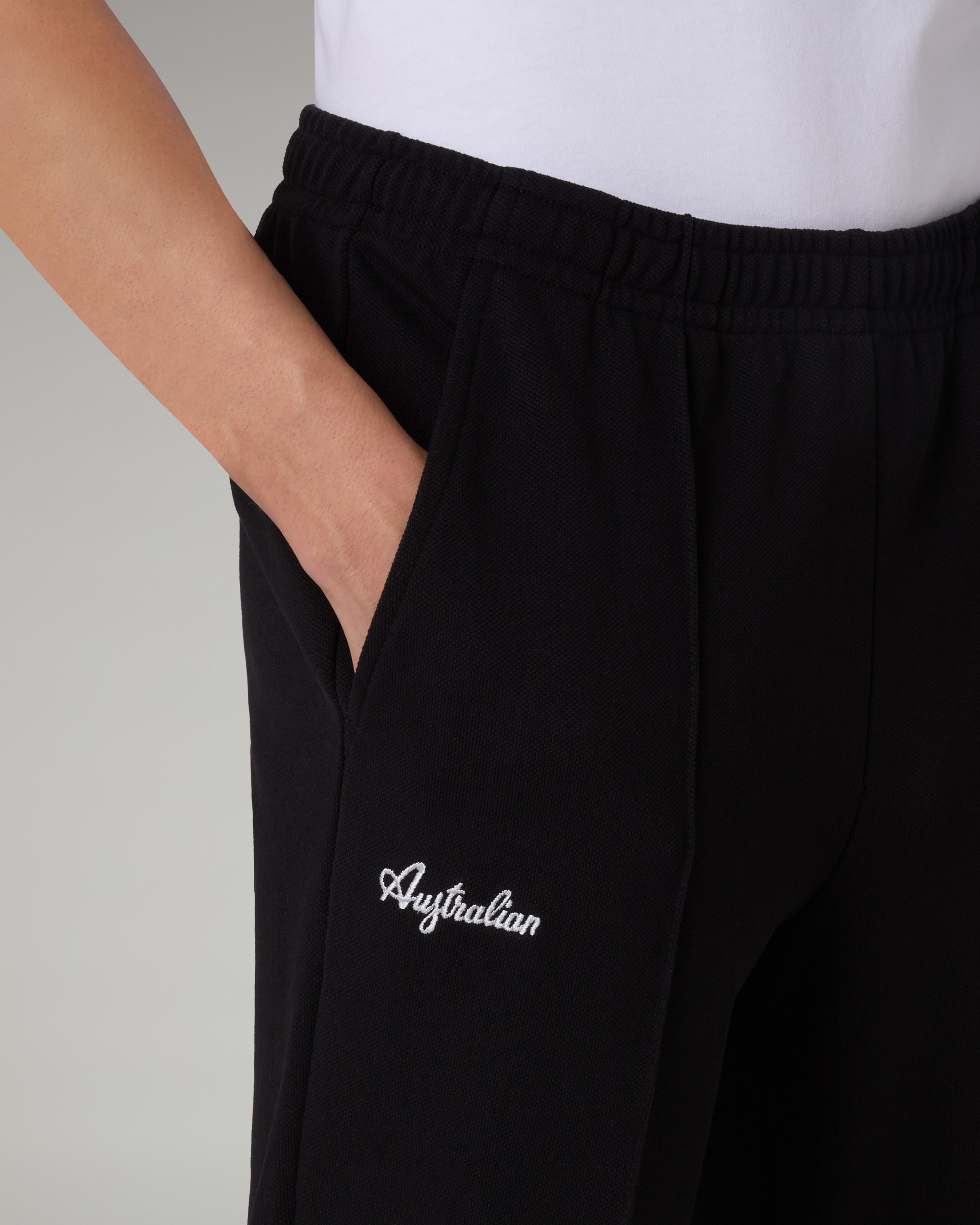 australian-posh-piquet-tracksuit-tuta-nera-garzato-con-zip image 7