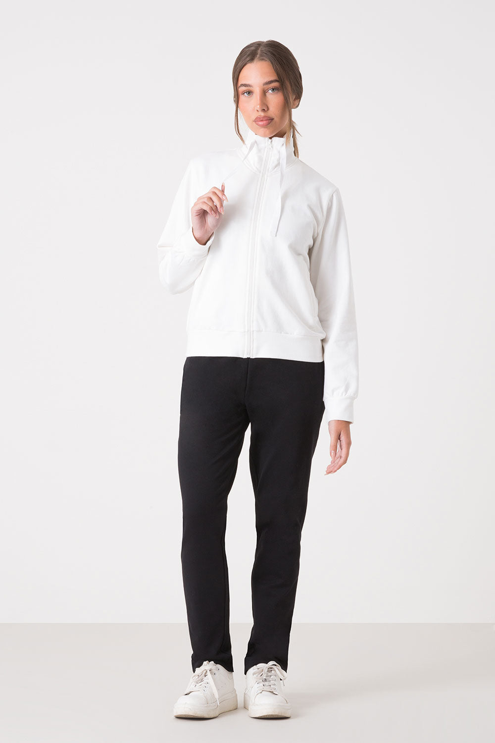 dimensione-danza-tuta-basic-donna-felpa-full-zip-collo-alto-pantalone image 6