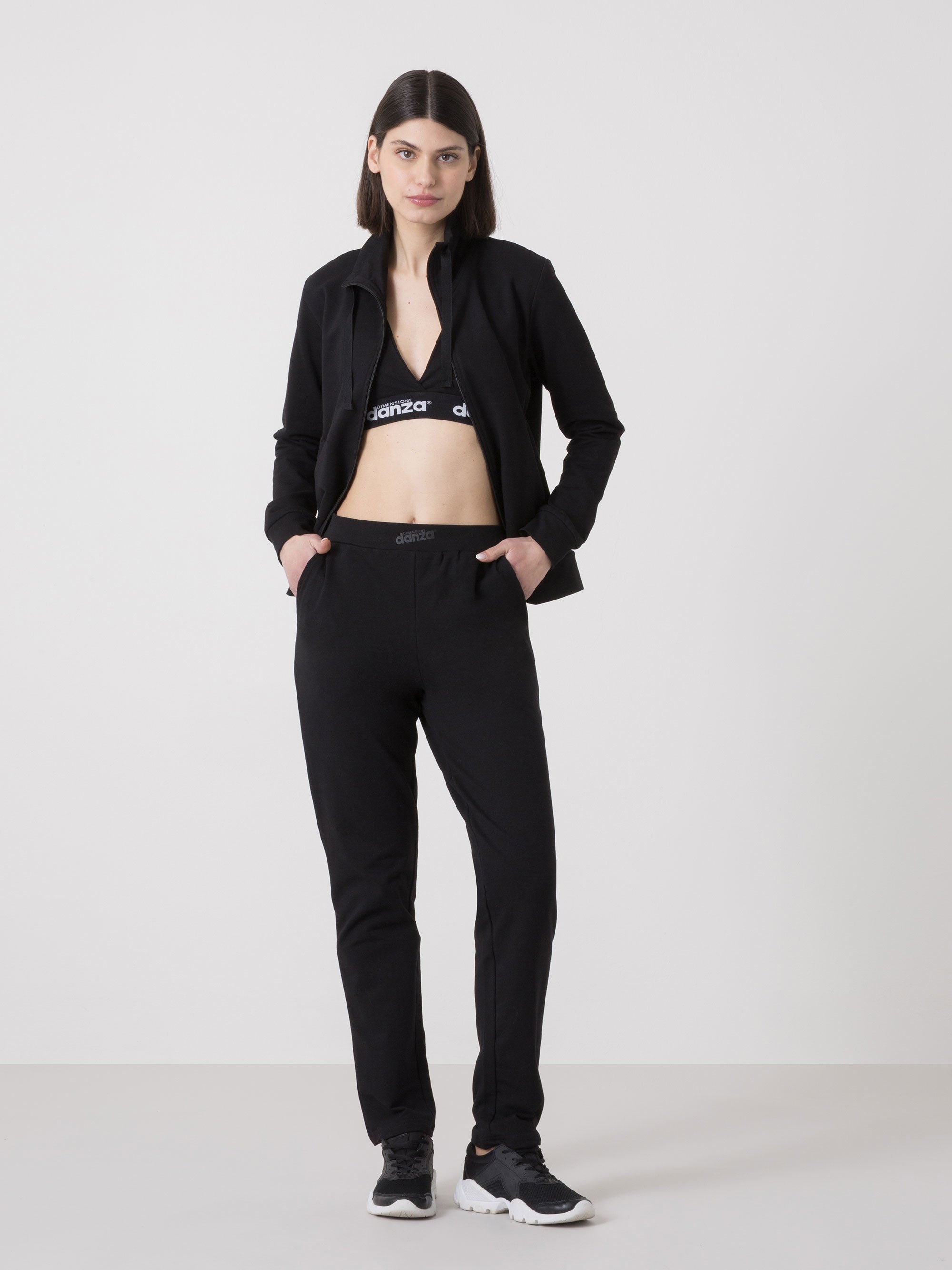 dimensione-danza-tuta-donna-full-zip-felpa-non-garzata-pantaloni-stretch image 2