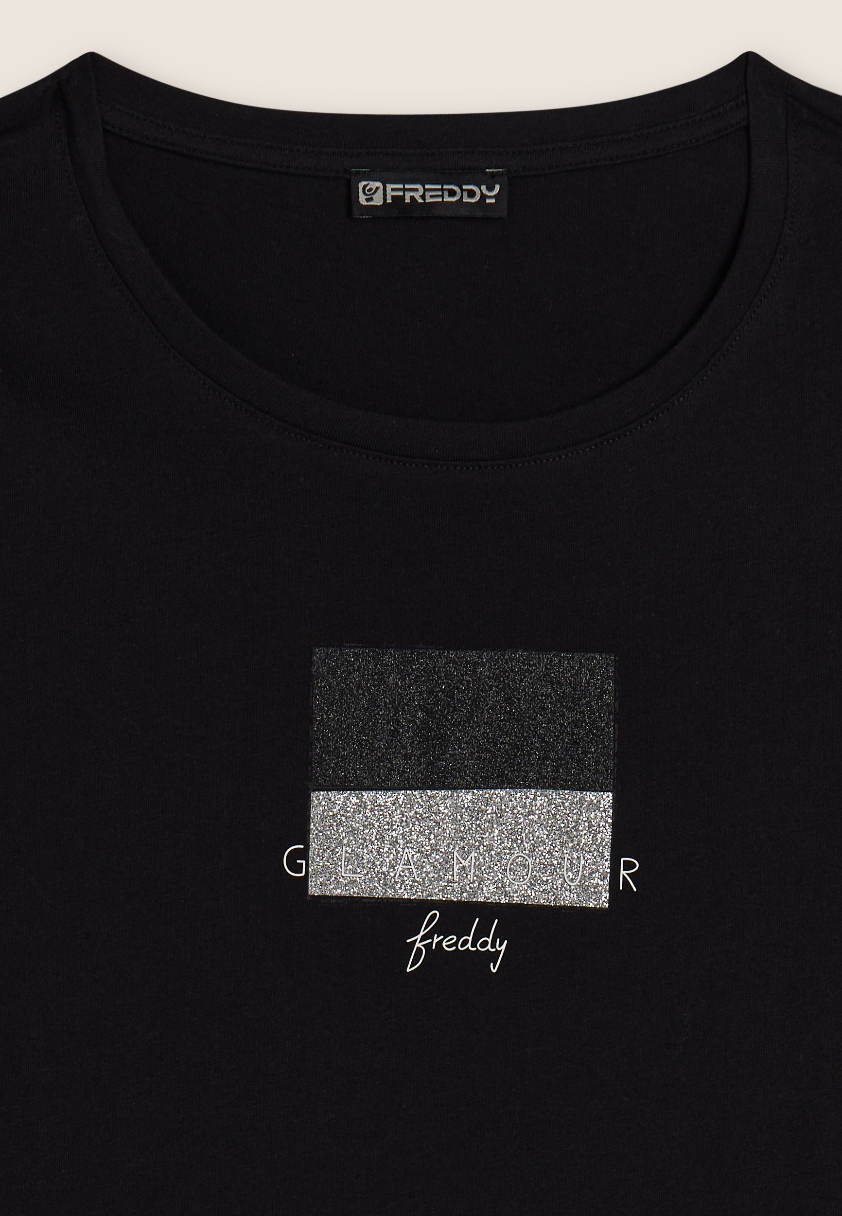 freddy-t-shirt-glamour-in-glitter-jersey-supima-donna image 6