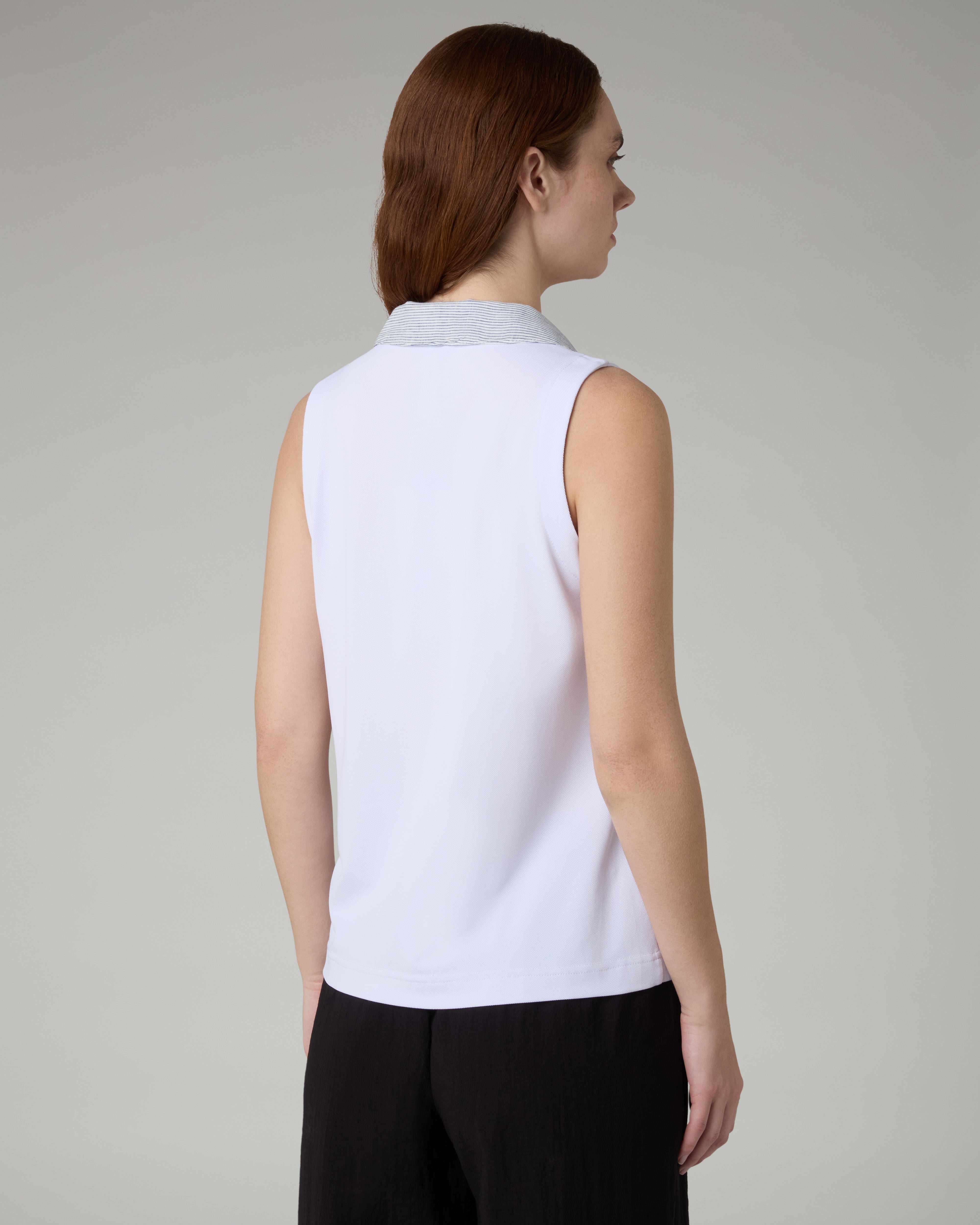 australian-sleeveless-polo-top-polo-donna-smanicata-in-piquet-bianco image 3