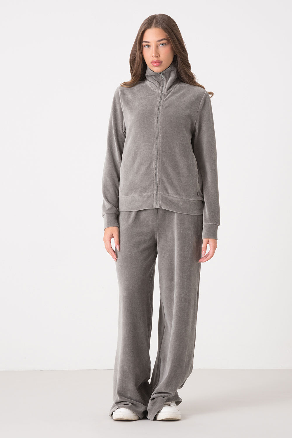 dimensione-danza-weekend-giacca-full-zip-collo-alto-velluto-coste image 6