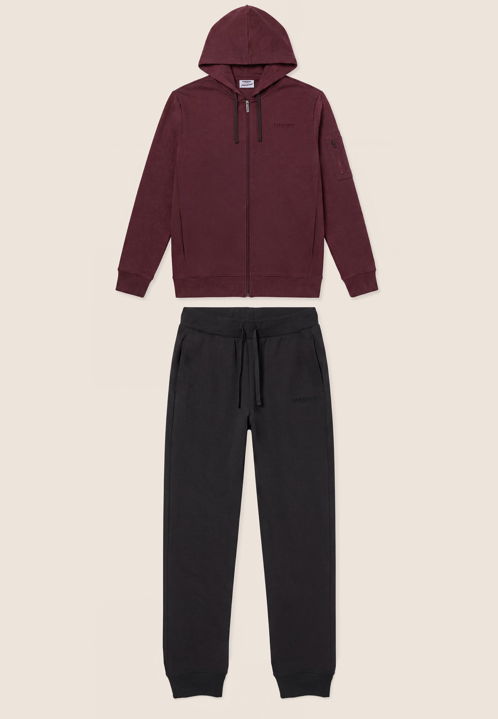 freddy-tuta-sportiva-da-uomo-in-felpa-garzata-con-zip-e-cappuccio-regular image 5