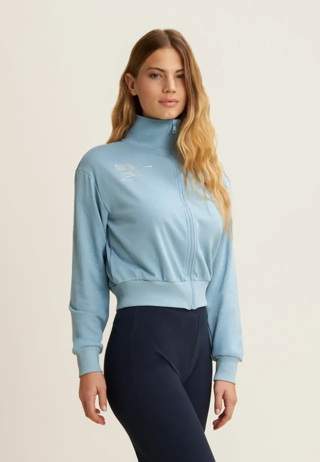 freddy-felpa-cropped-con-zip-e-collo-alto-in-french-terry image 1
