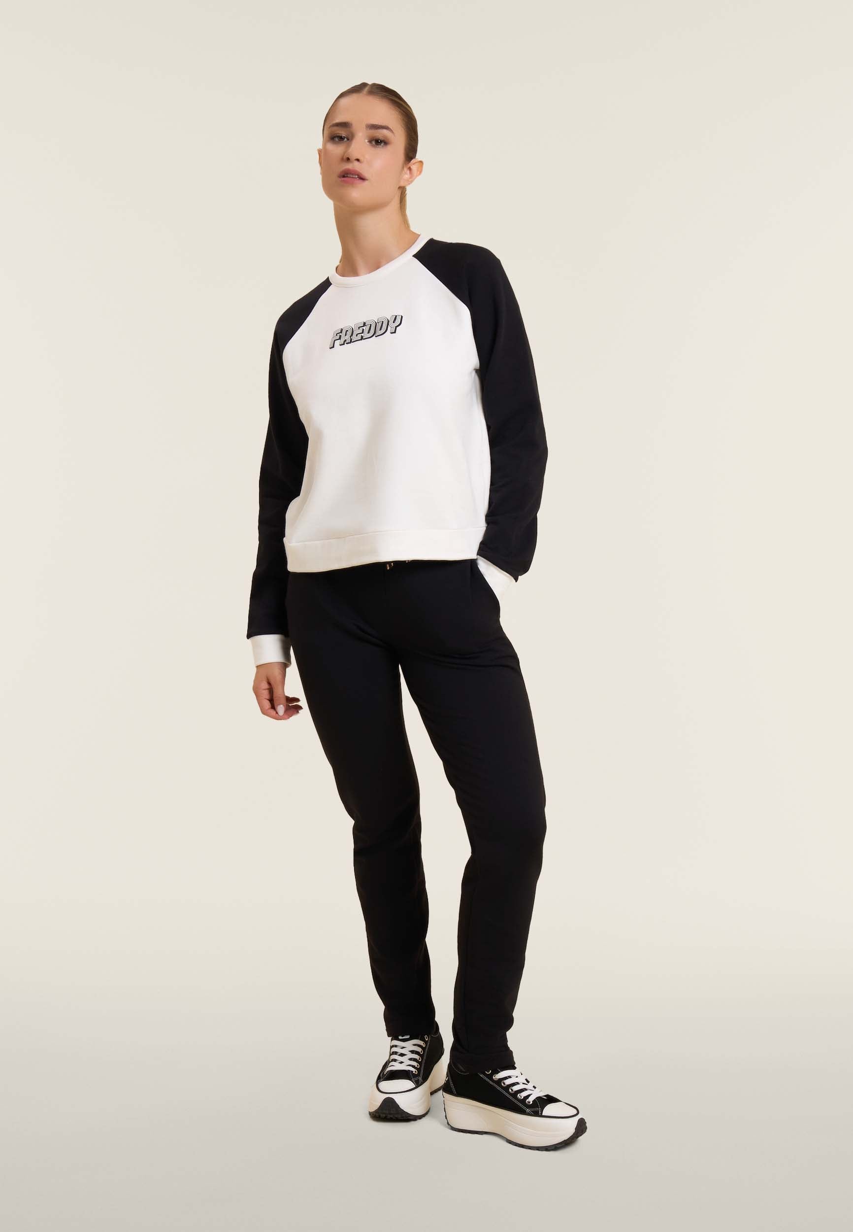 freddy-felpa-cropped-bicolore-maniche-raglan image 2