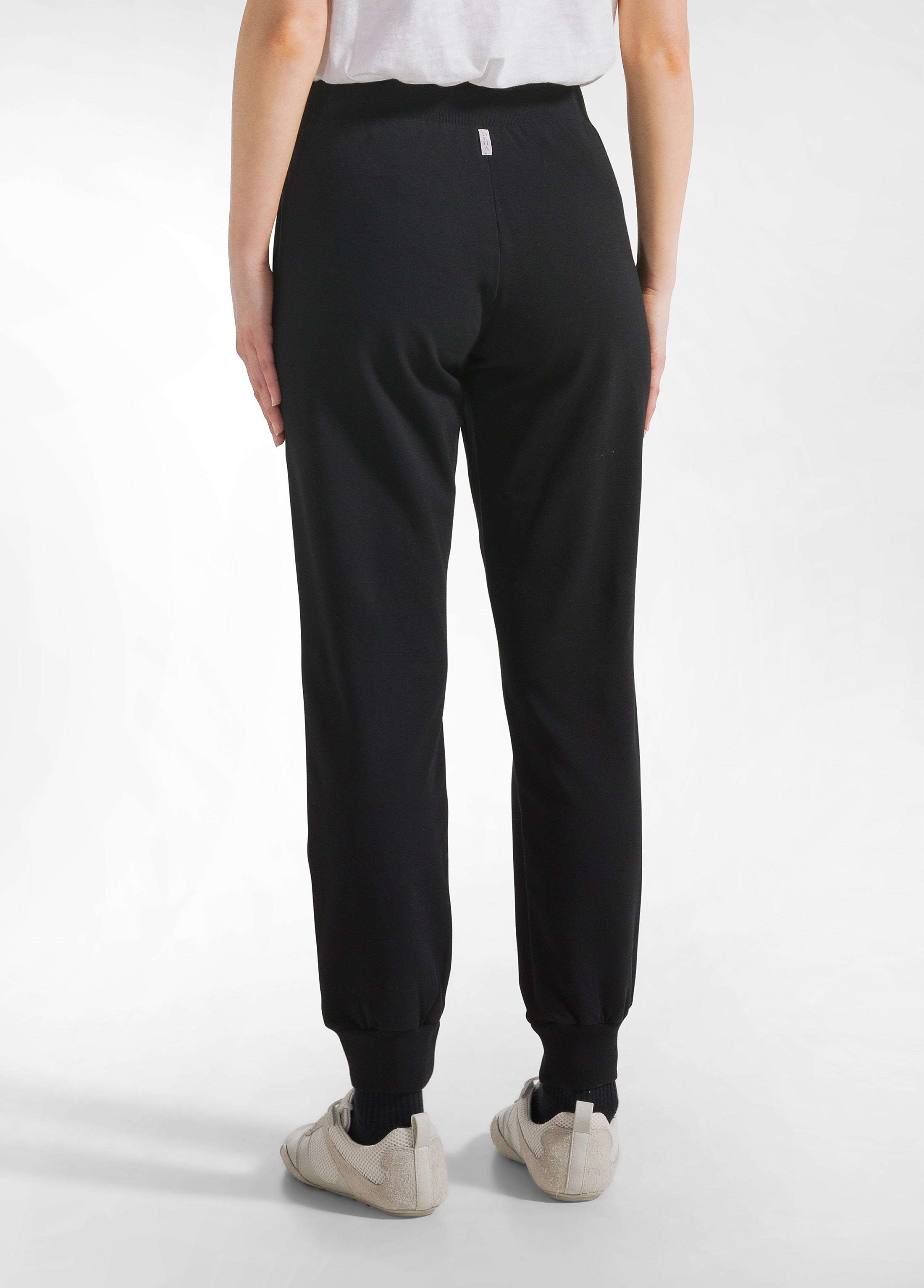 deha-jogger-con-polsino-in-felpa-leggera-nero-cotone-organico image 3