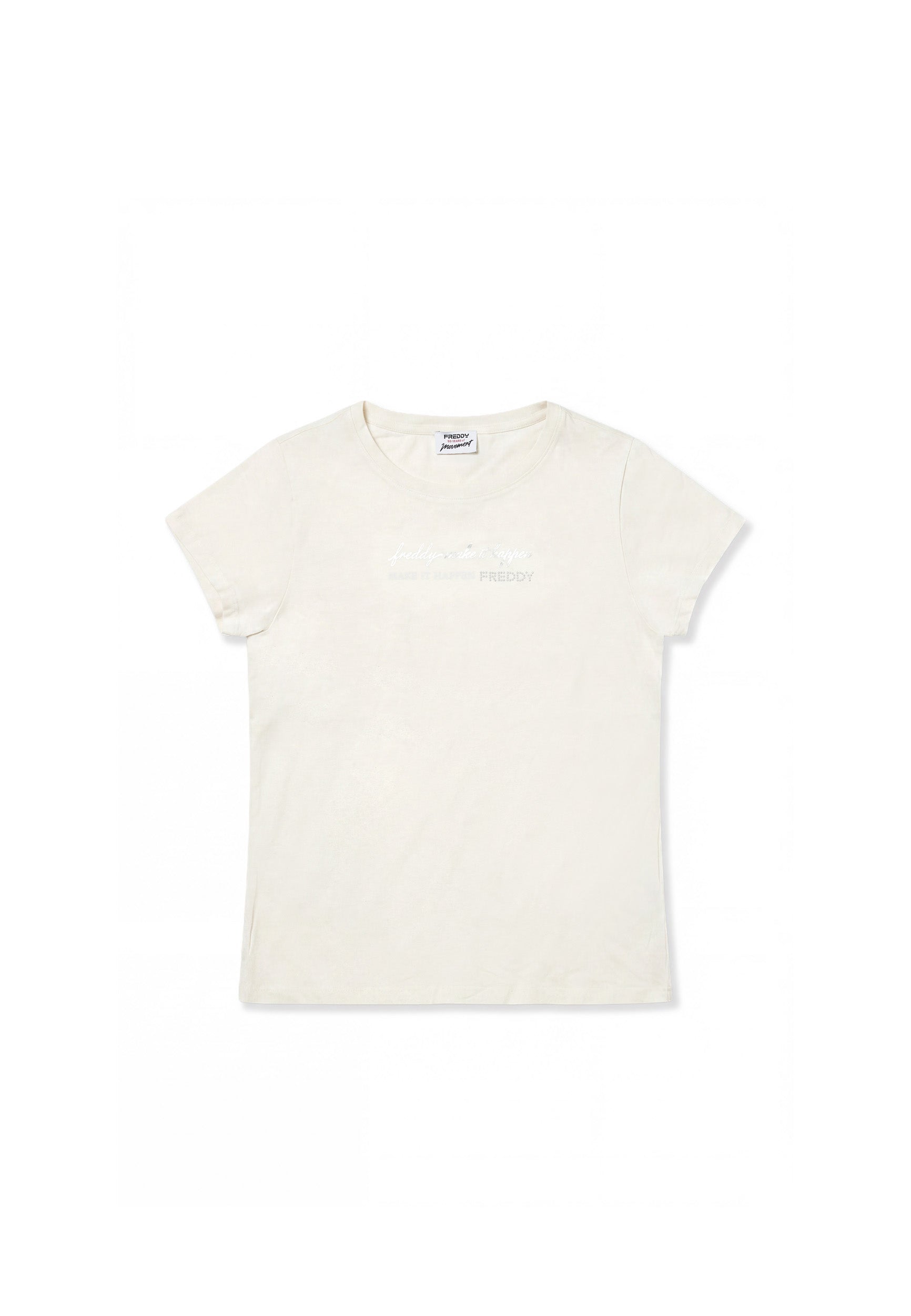 freddy-t-shirt-donna-manica-corta-make-it-happen-con-perline image 5