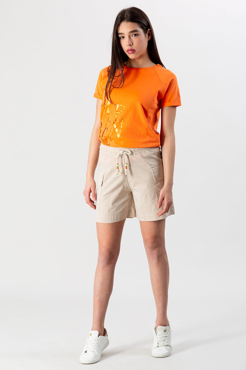 dimensione-danza-bermuda-in-popeline-di-cotone-cargo-donna image 2