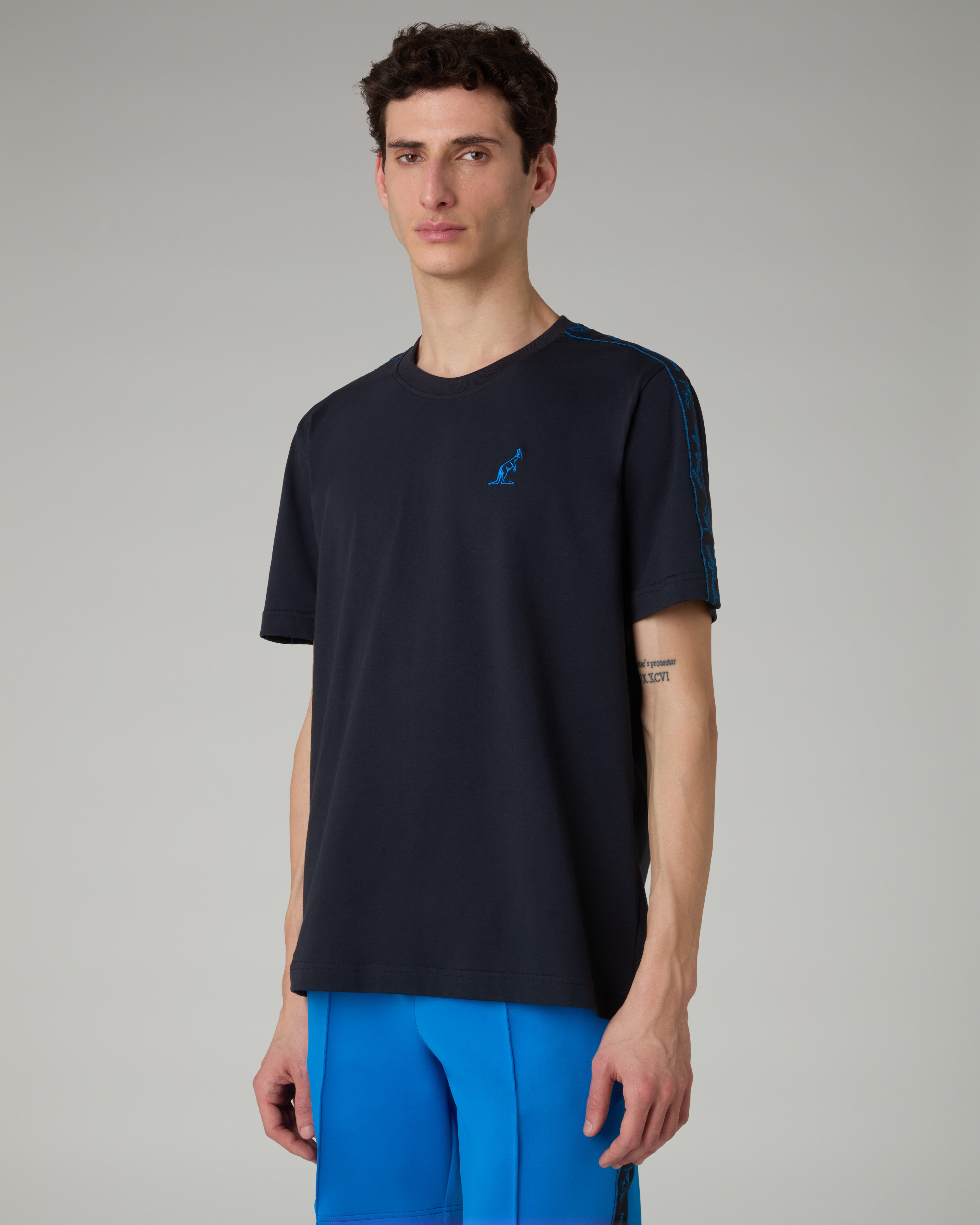 australian-blue-tape-t-shirt-blu-navy-cotone-regular-fit image 1