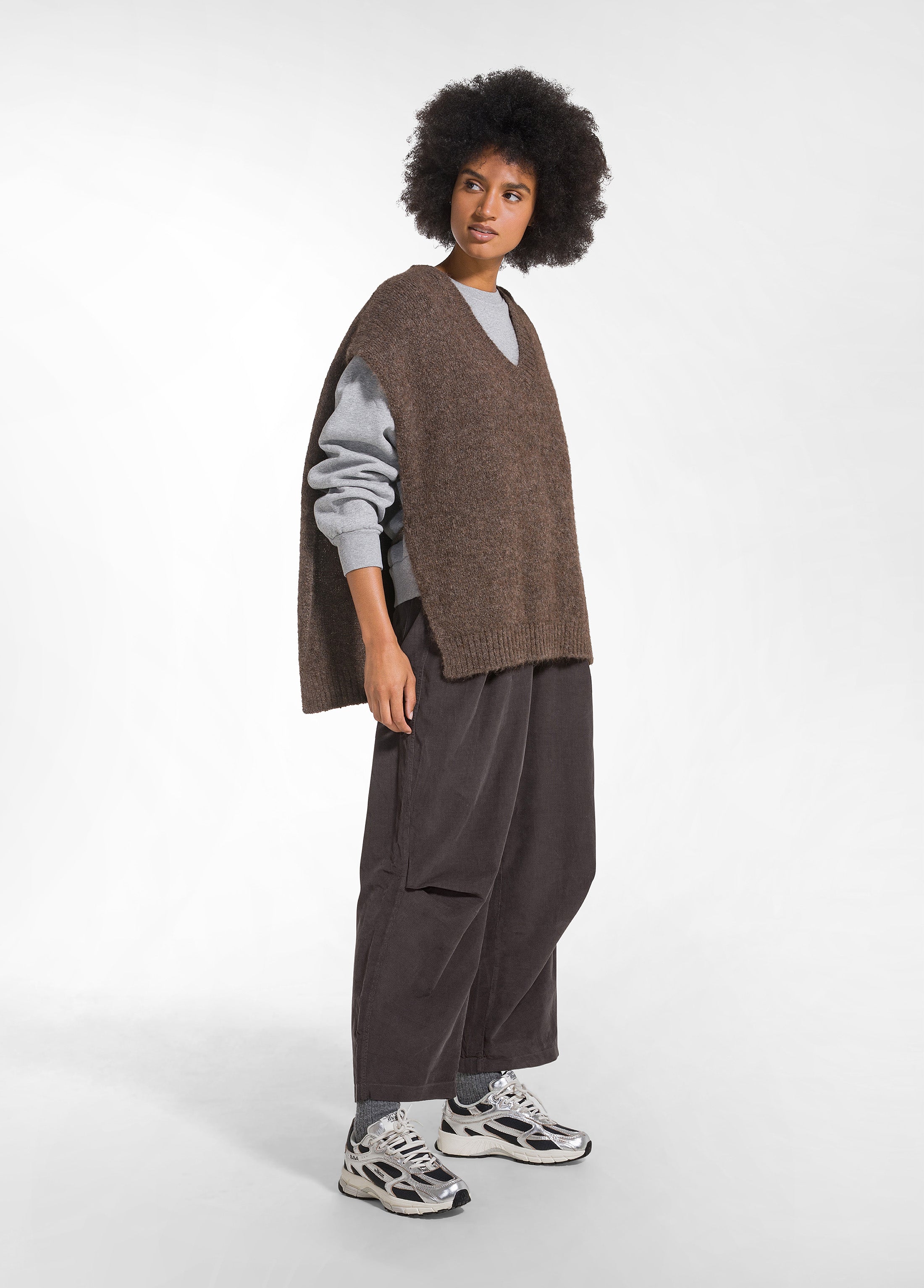 deha-d52141-felpa-girocollo-in-cotone-organico-grigio image 4