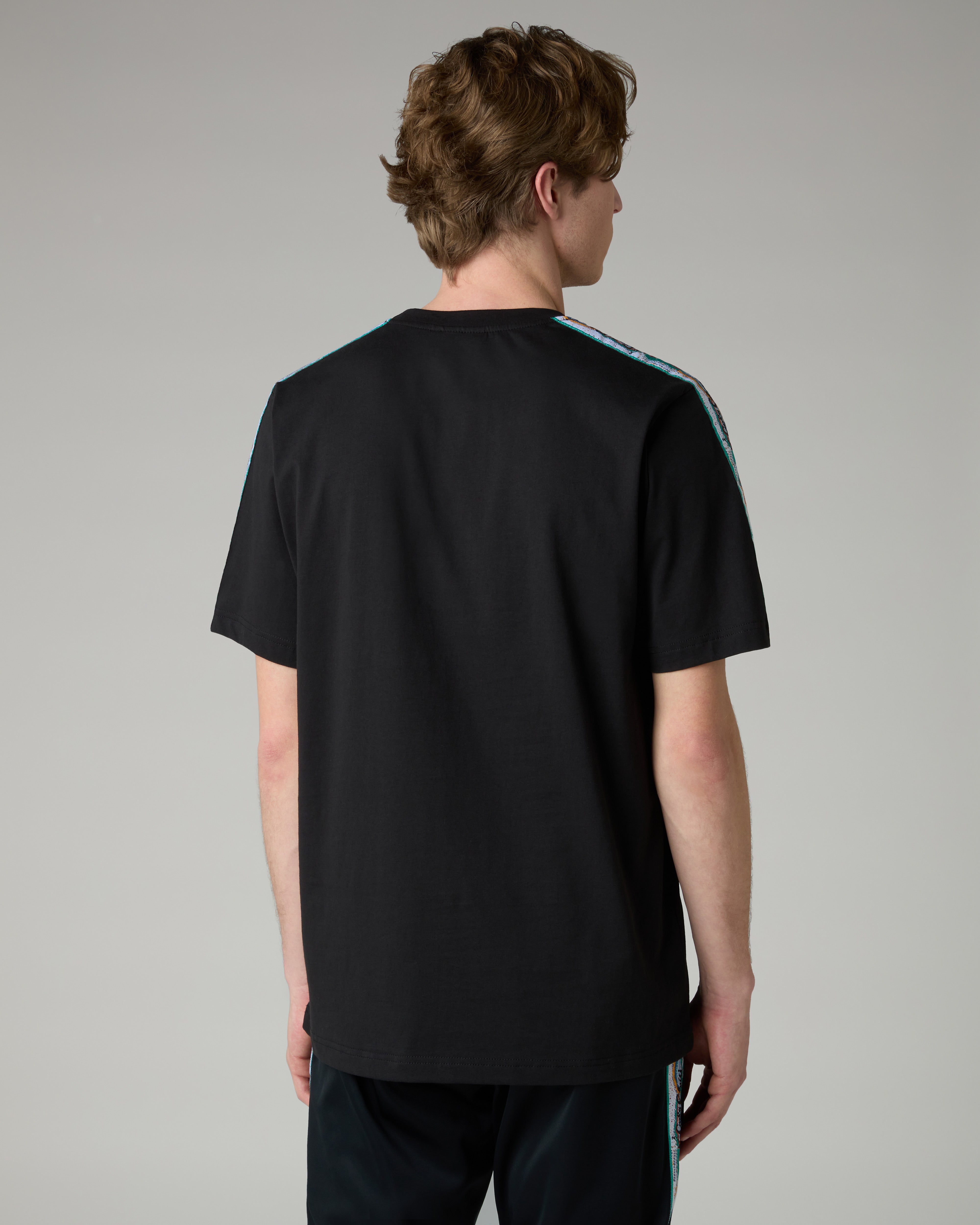australian-color-tape-t-shirt-carlo-colucci-nera-regular-fit image 3