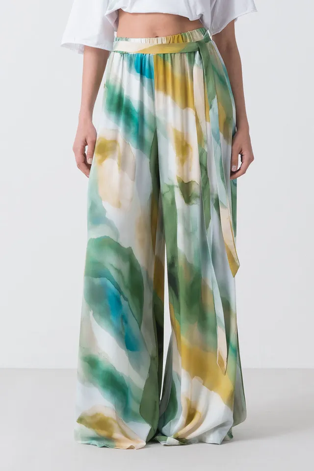 dimensione-danza-city-pantalone-palazzo-con-stampa-all-over-marmorizzata image 1