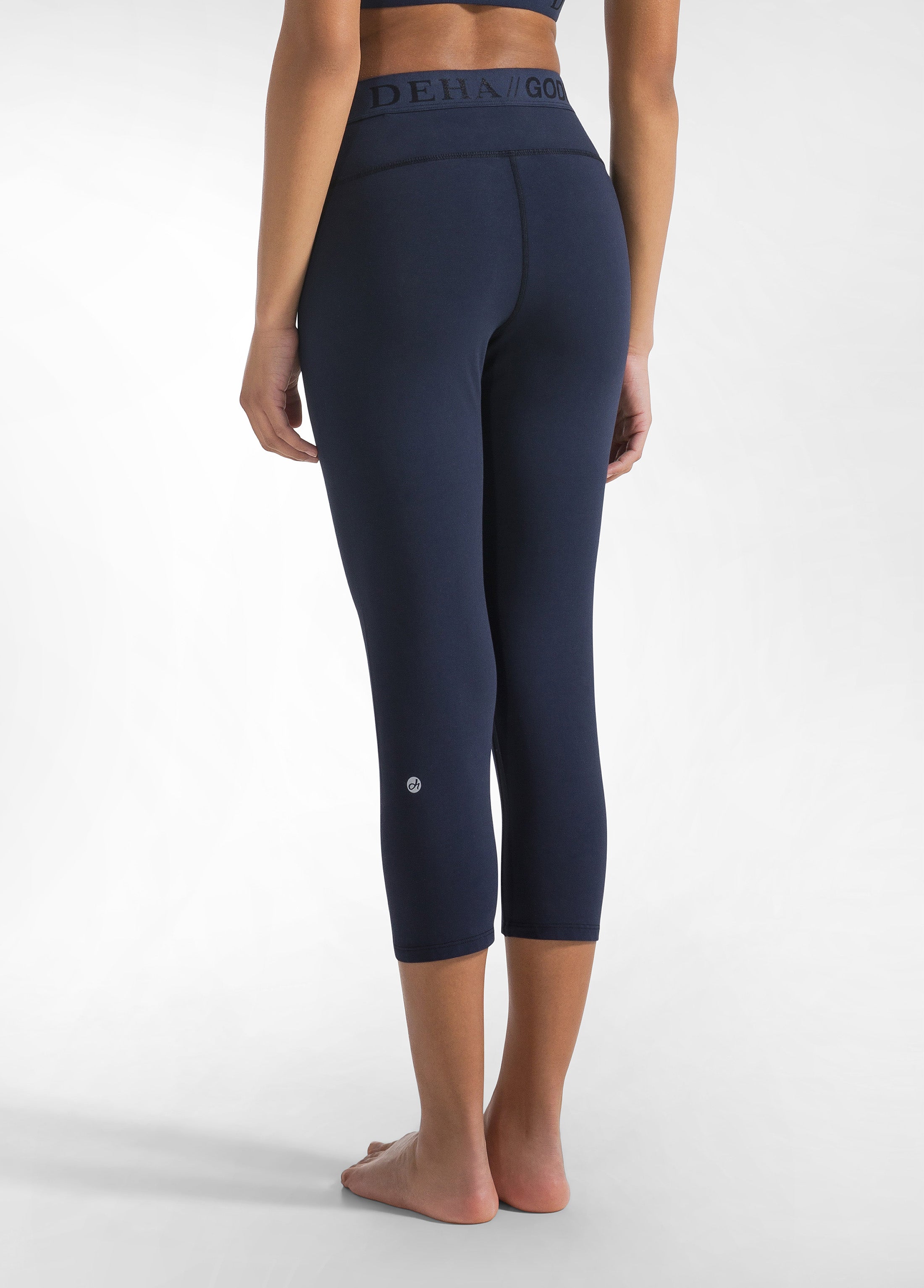 deha-leggings-stretch-7-8-blu-tinta-unita-activewear image 3