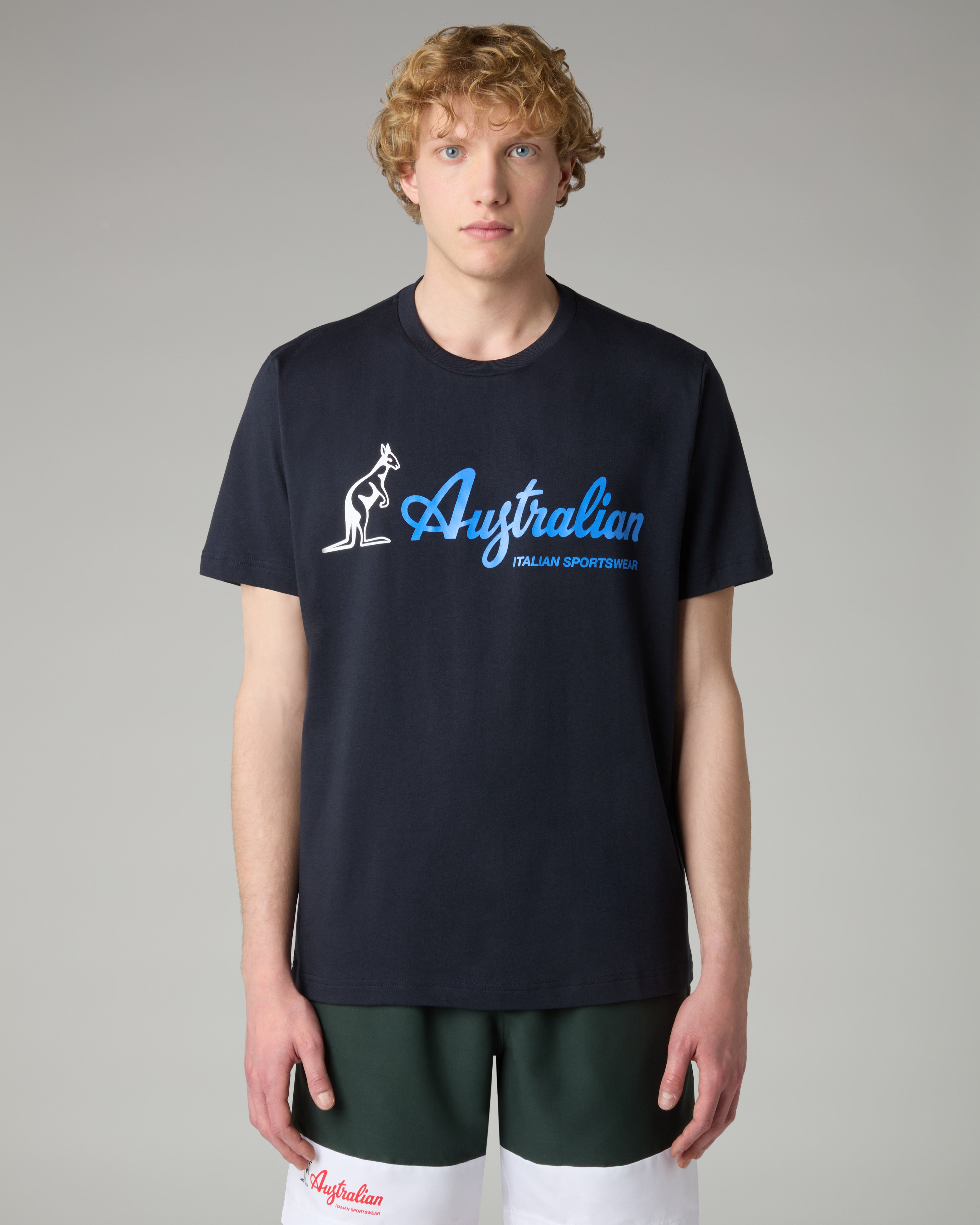 australian-big-logo-t-shirt-t-shirt-in-cotone-regular-fit-blu-navy image 1