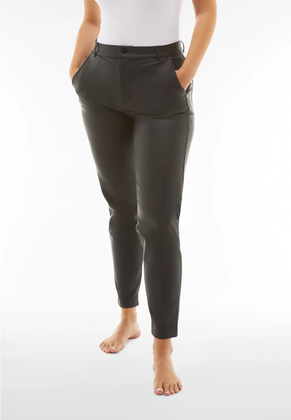 freddy-black-wr-up-pantaloni-coated-superskinny-vita-alta-con-tasche-chino image 1
