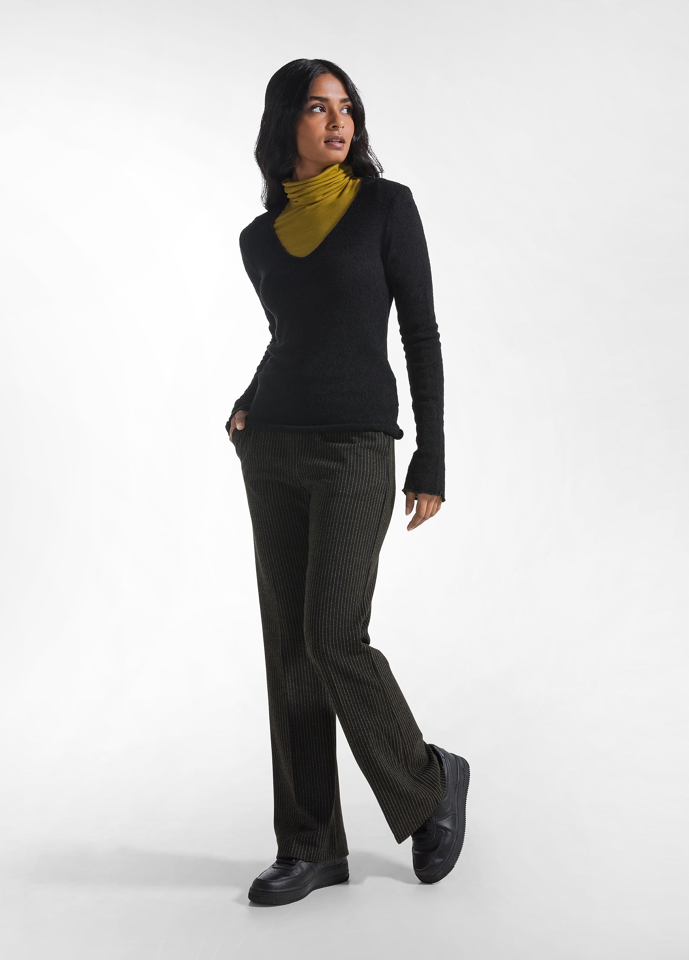 deha-maglia-boucle-nero-manica-lunga image 3
