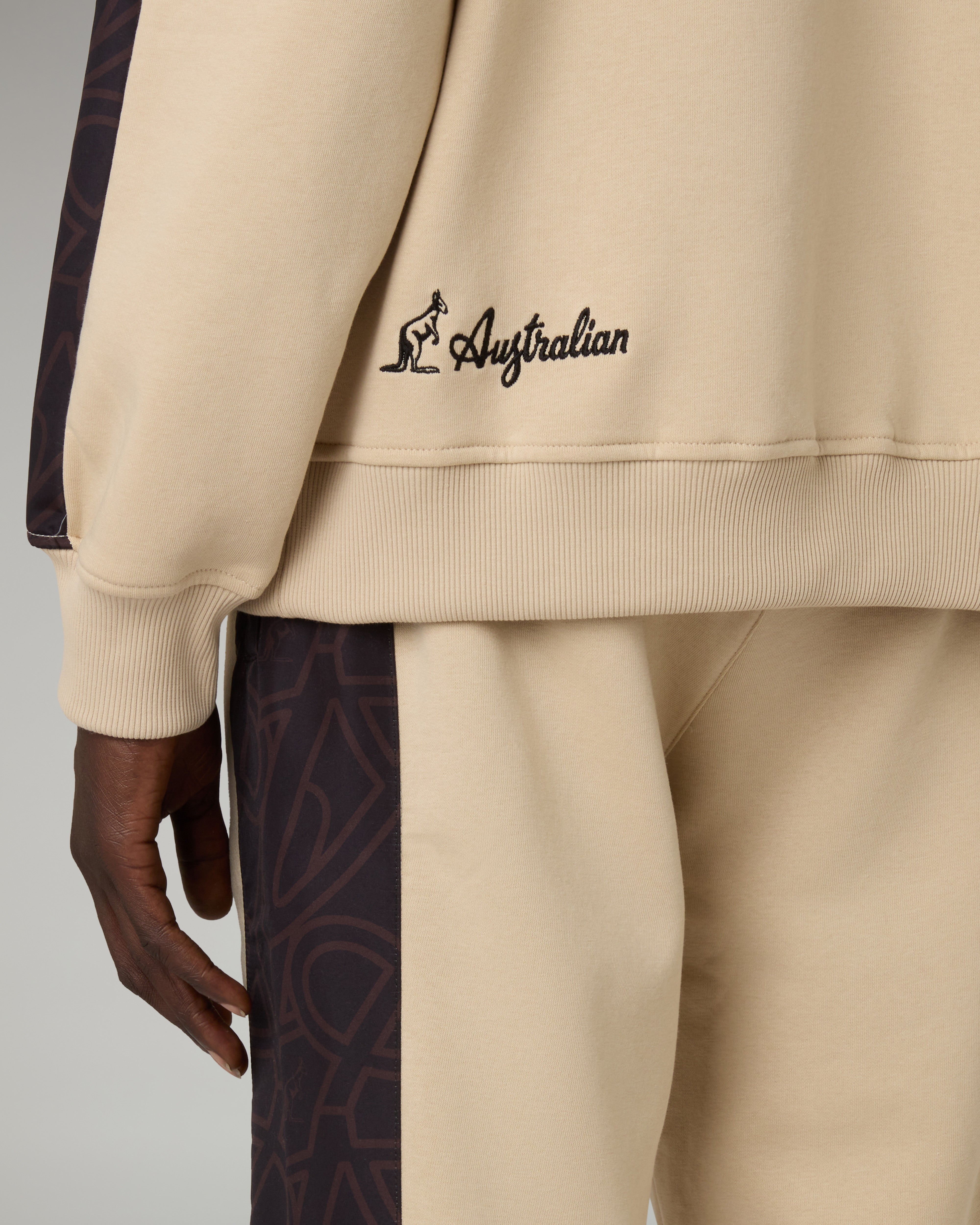 australian-iconissima-hoodie-felpa-cappuccio-sabbia-made-in-italy image 5